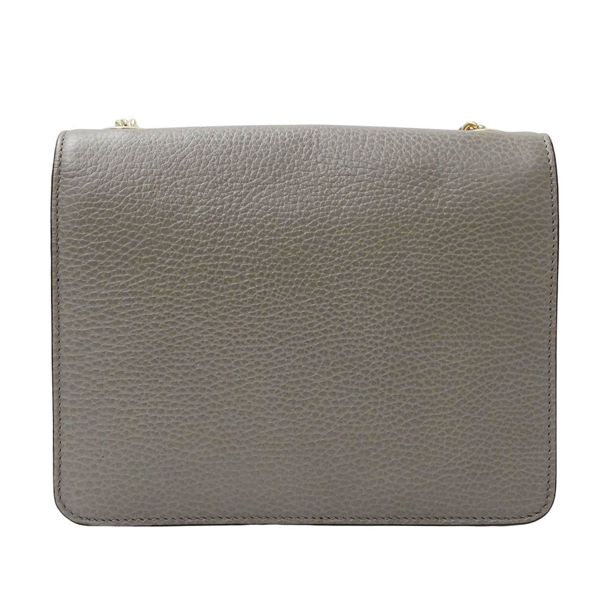 Gucci Gray Leather Shoulder Bag