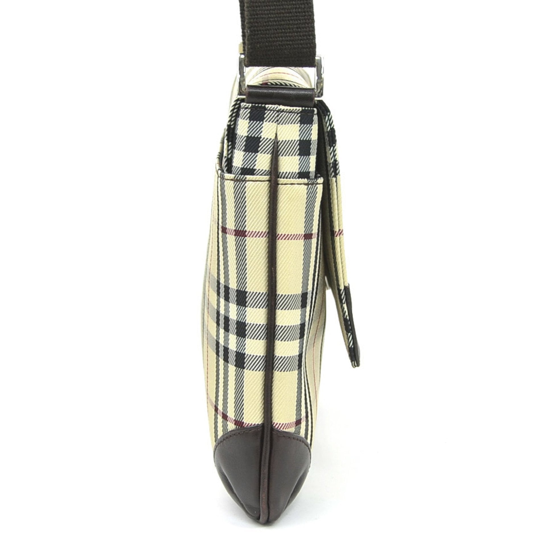 Burberry Shoulder Bag Leather Canvas Nylon Leather Shoulder Bag