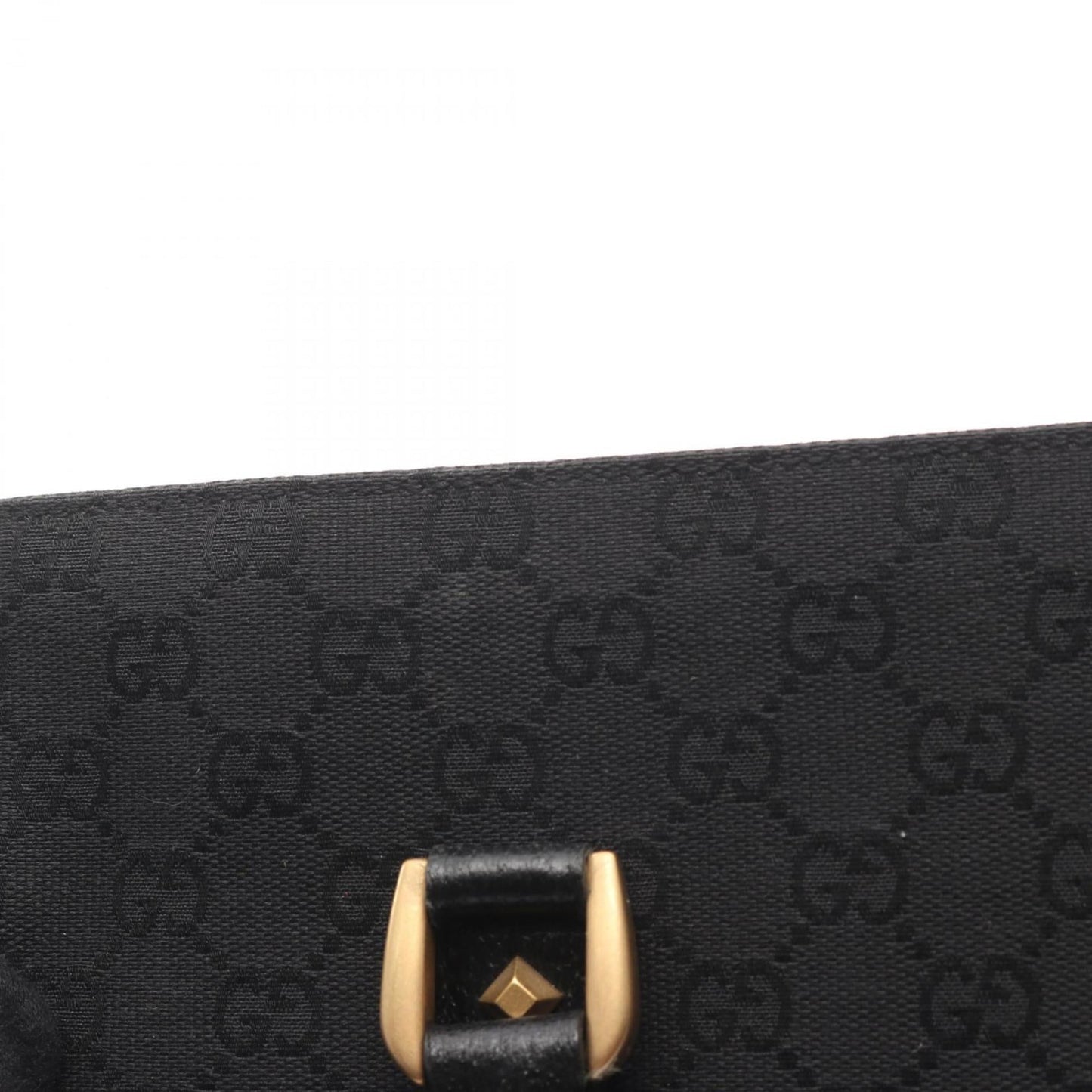 Gucci Black Canvas Leather Handbag