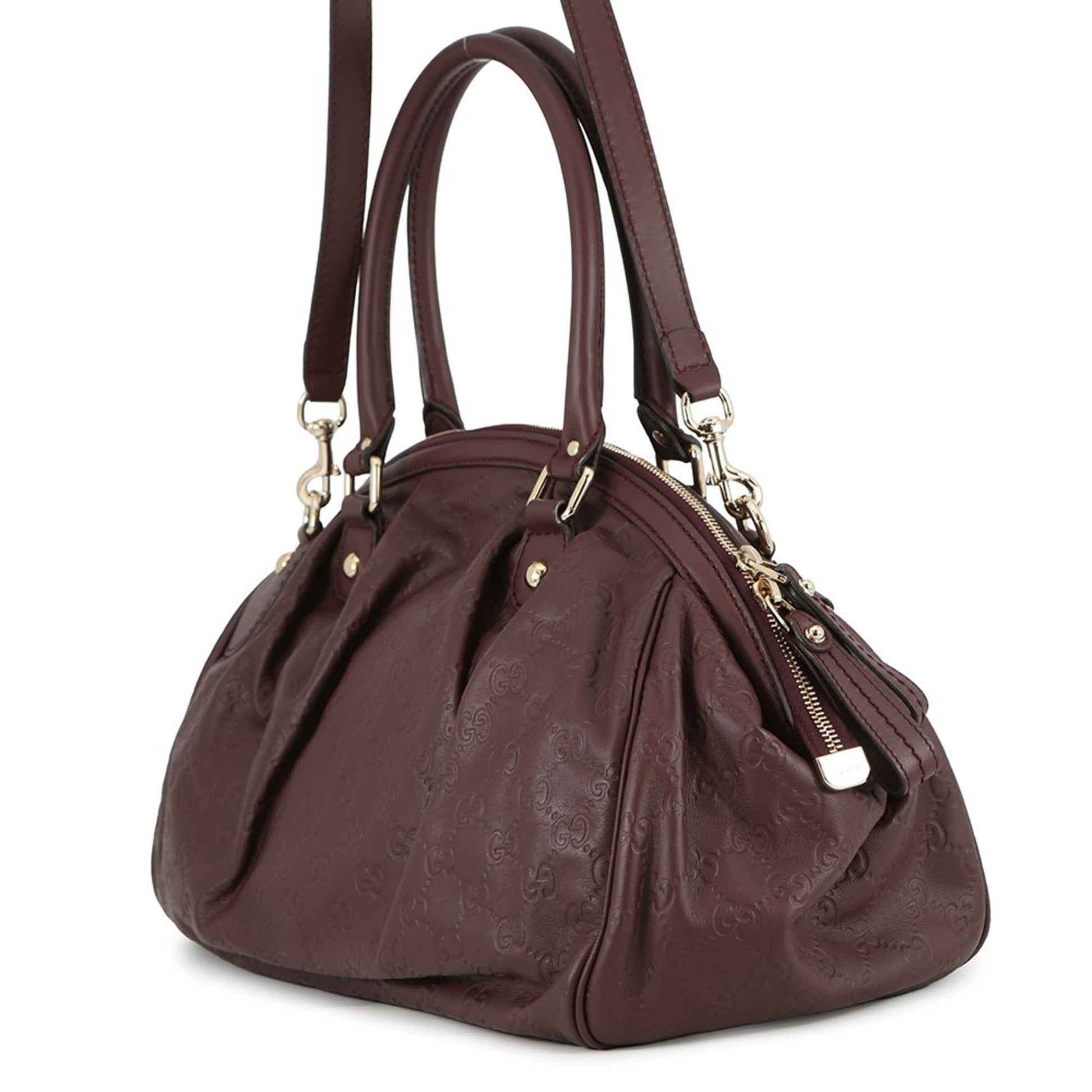 Gucci Sukey Bordeaux Leather Shoulder Bag Tote Bag