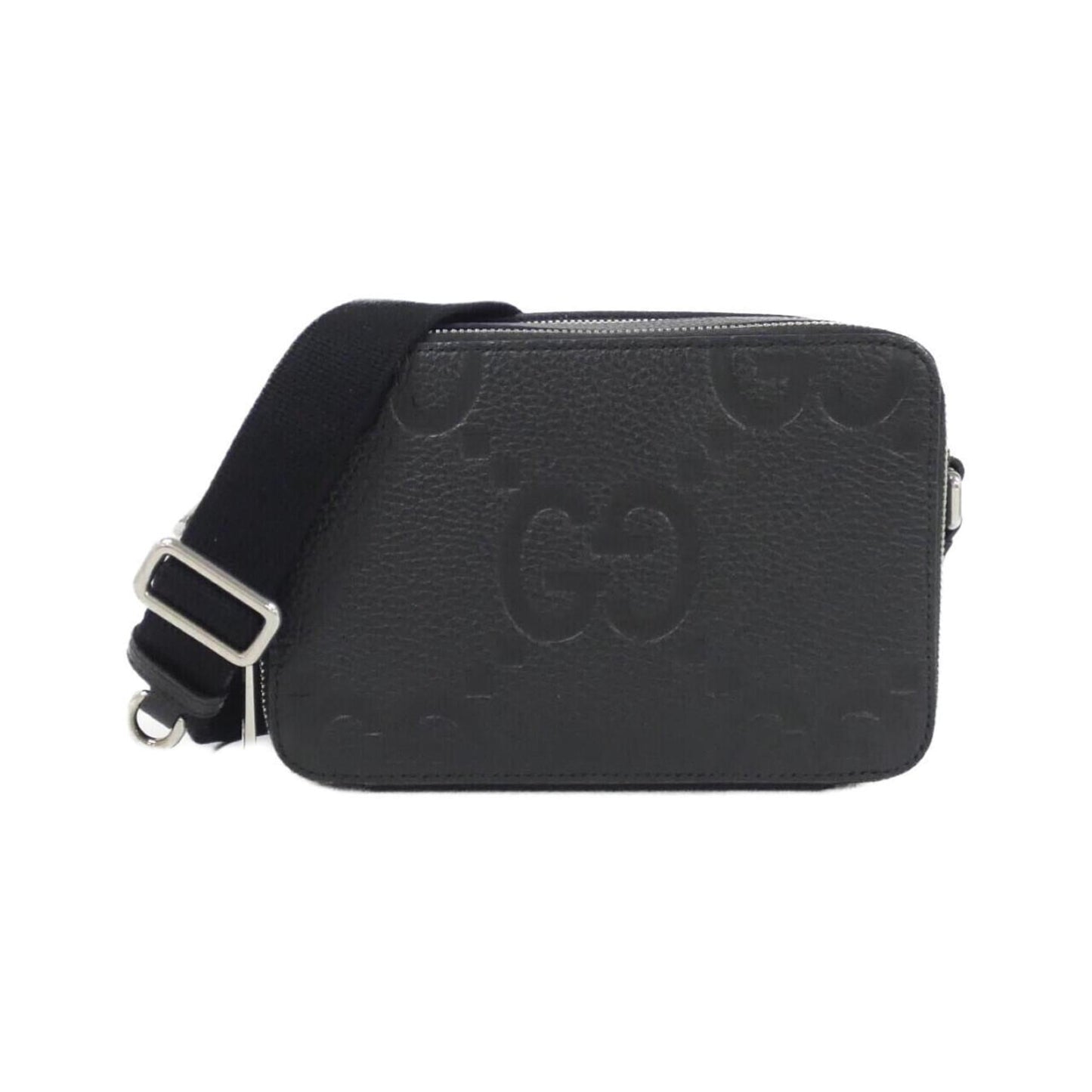 Gucci Black Gg Leather Shoulder Bag