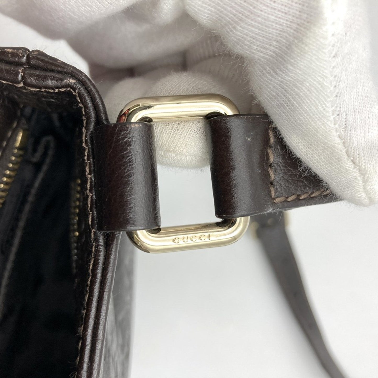 Gucci Brown Leather Shoulder Bag