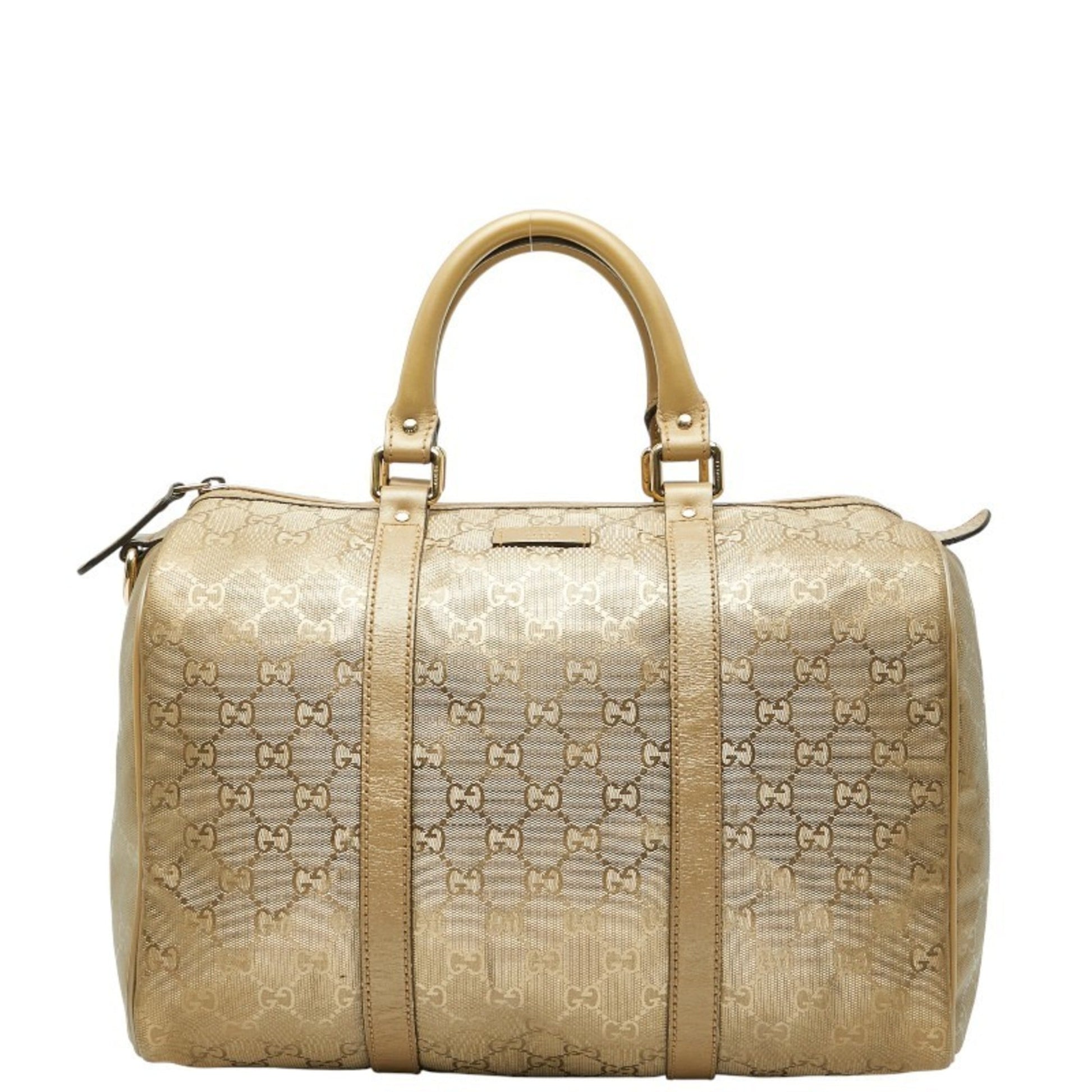 Gucci Gold Pvc Leather Handbag