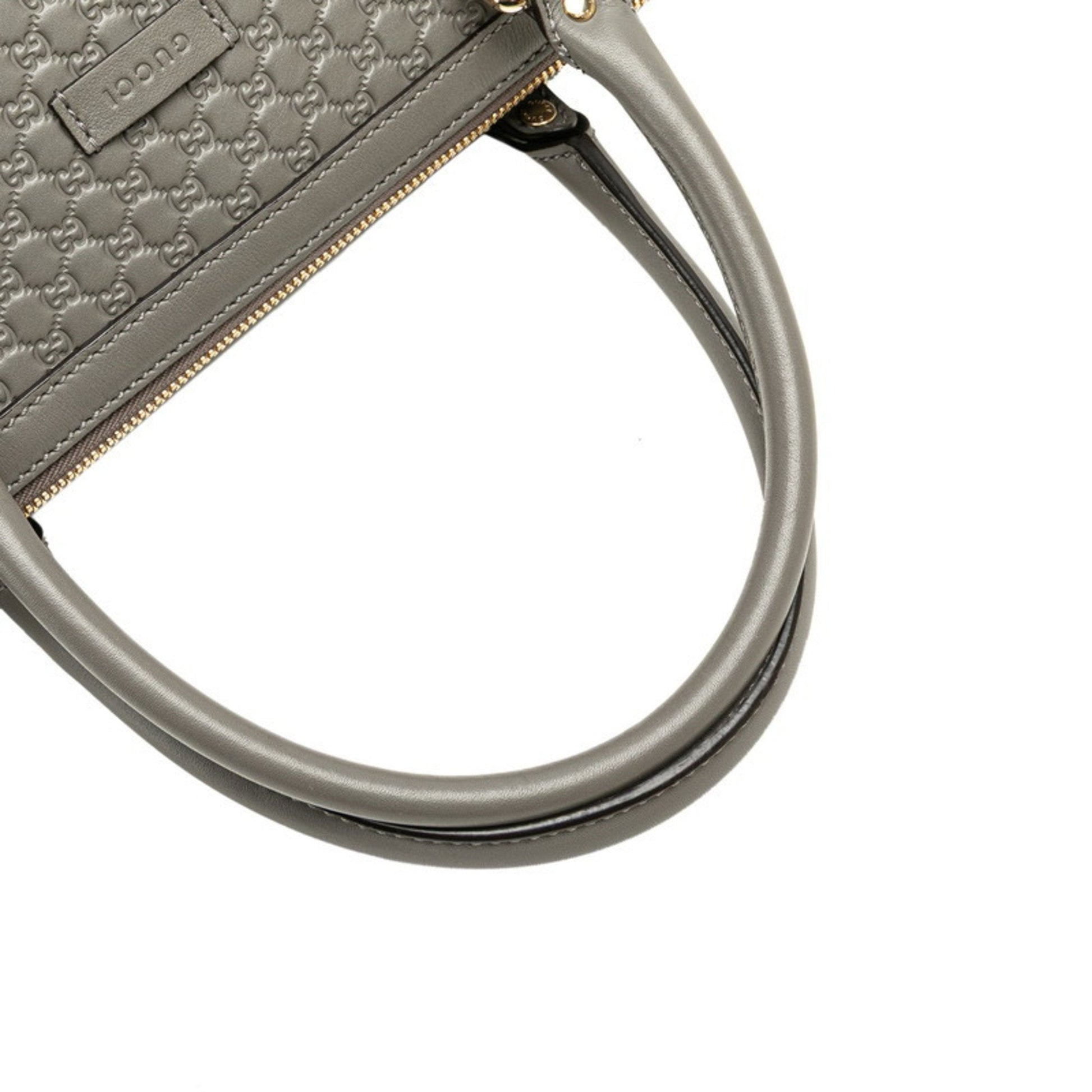 Gucci Gray Leather Shoulder Bag Tote Bag