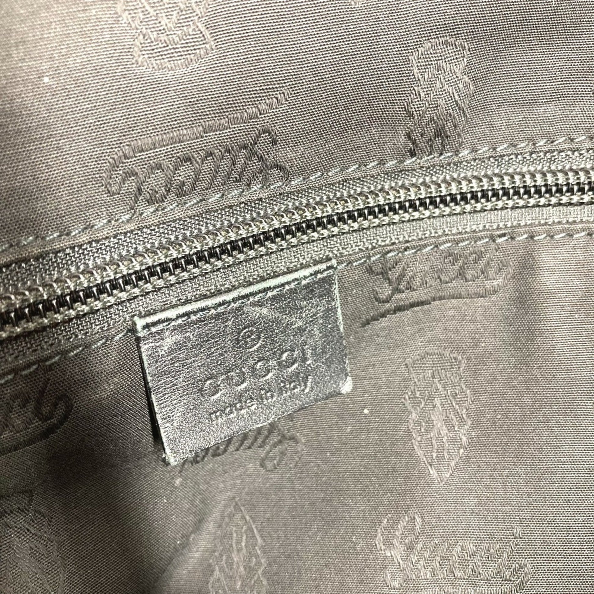 Gucci Gg Imprimé Black Leather Gg Imprimé Boston Bag Shoulder Bag Tote Bag