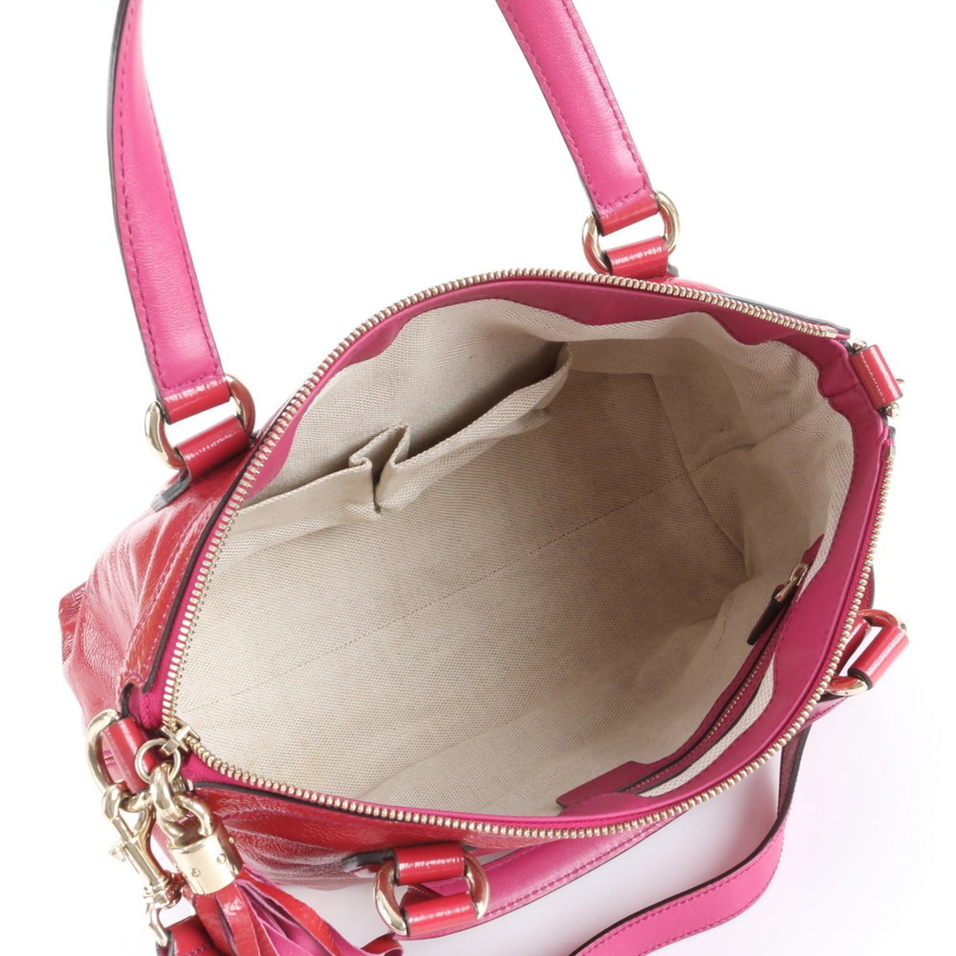 Gucci Pink Red Color Leather Shoulder Bag