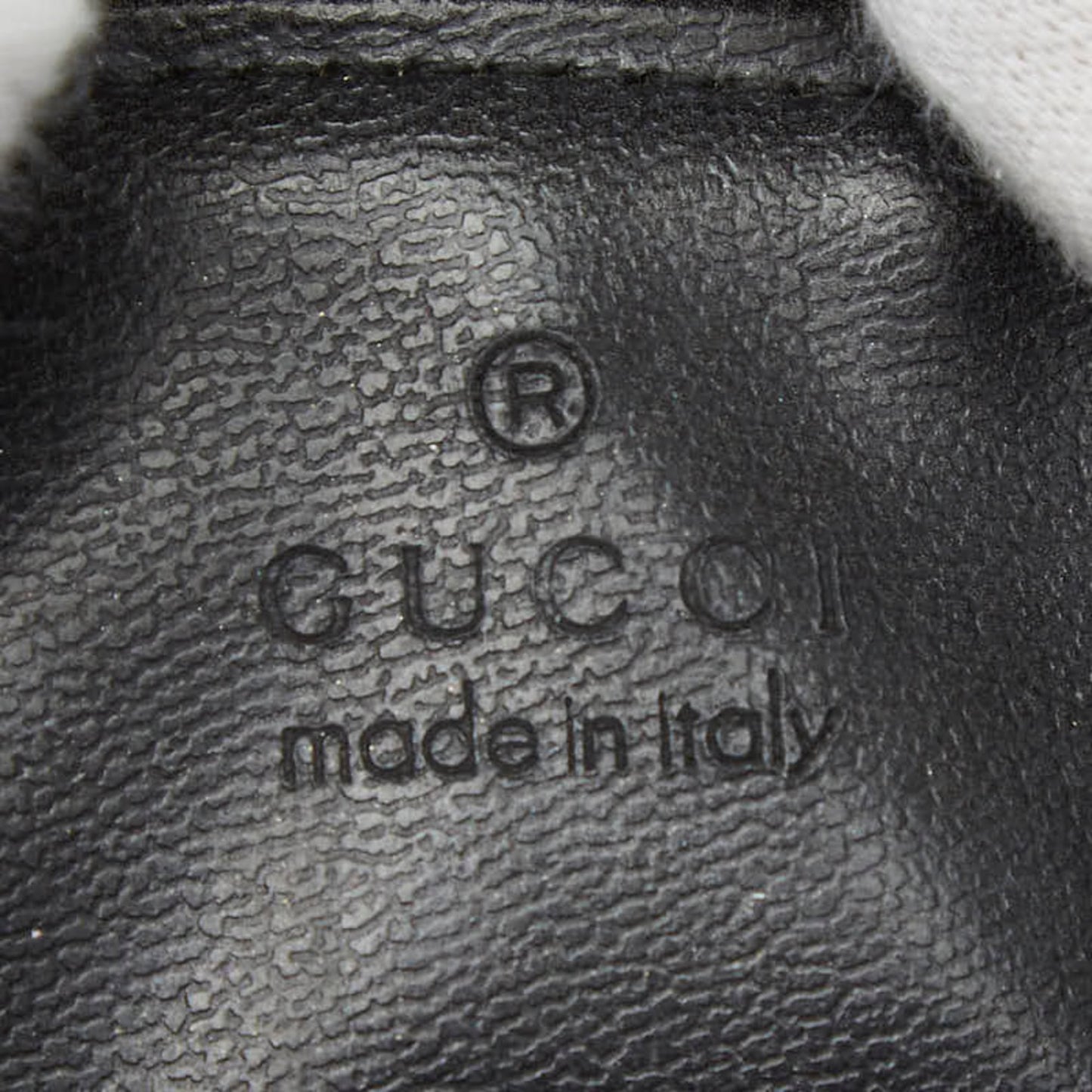 Gucci Black Nylon Leather Pouch