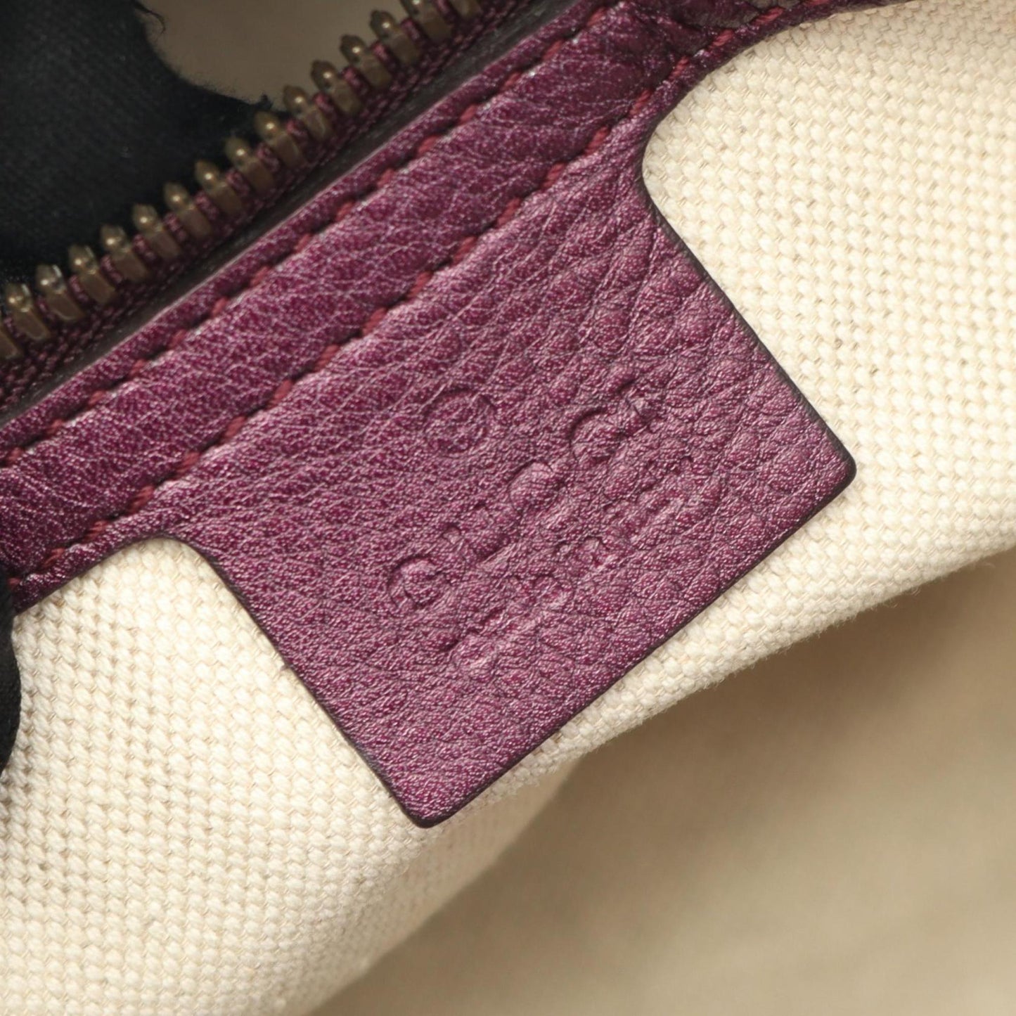 Gucci Purple Leather Tote Bag