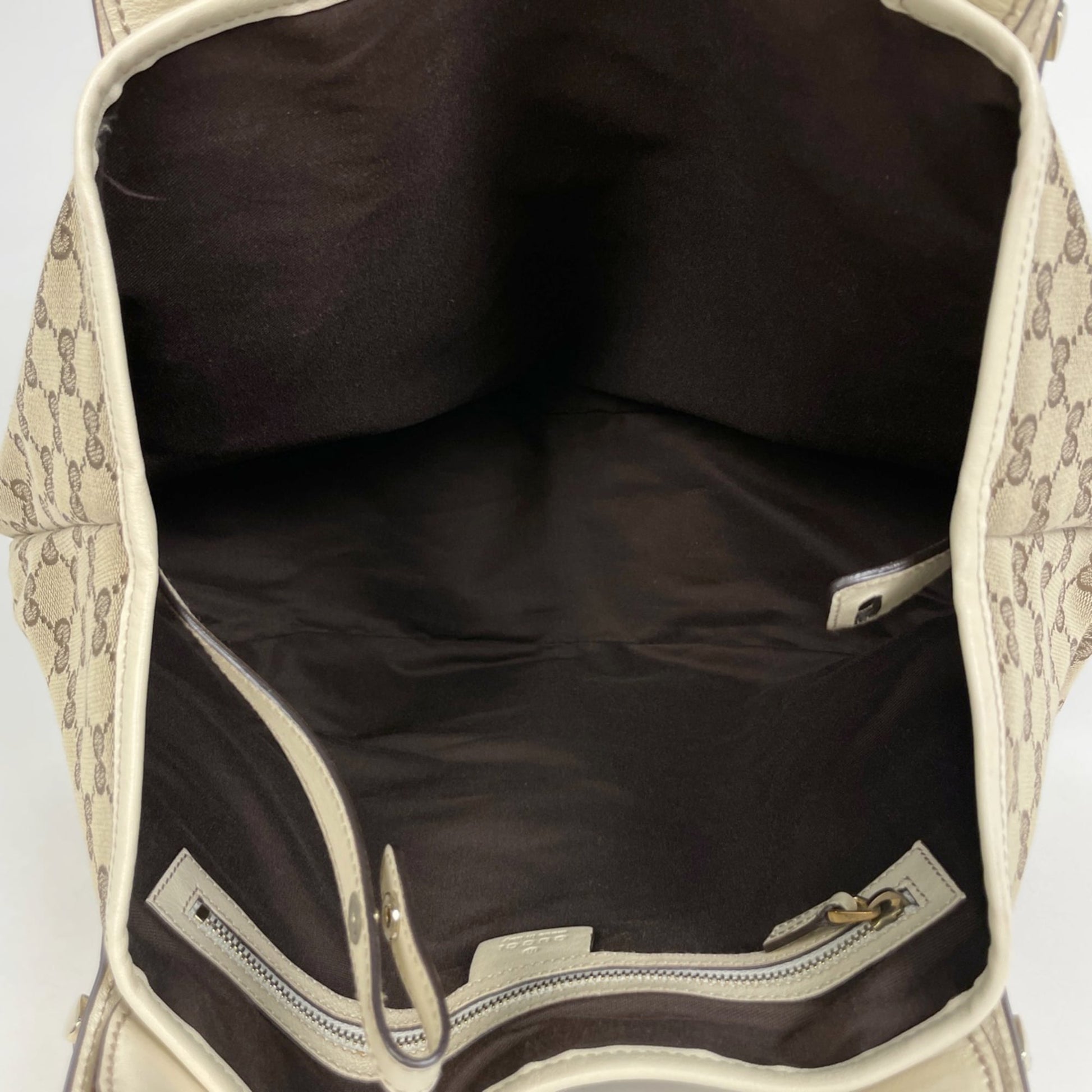 Gucci Horsebit Beige Gg Canvas Leather Handbag Shoulder Bag