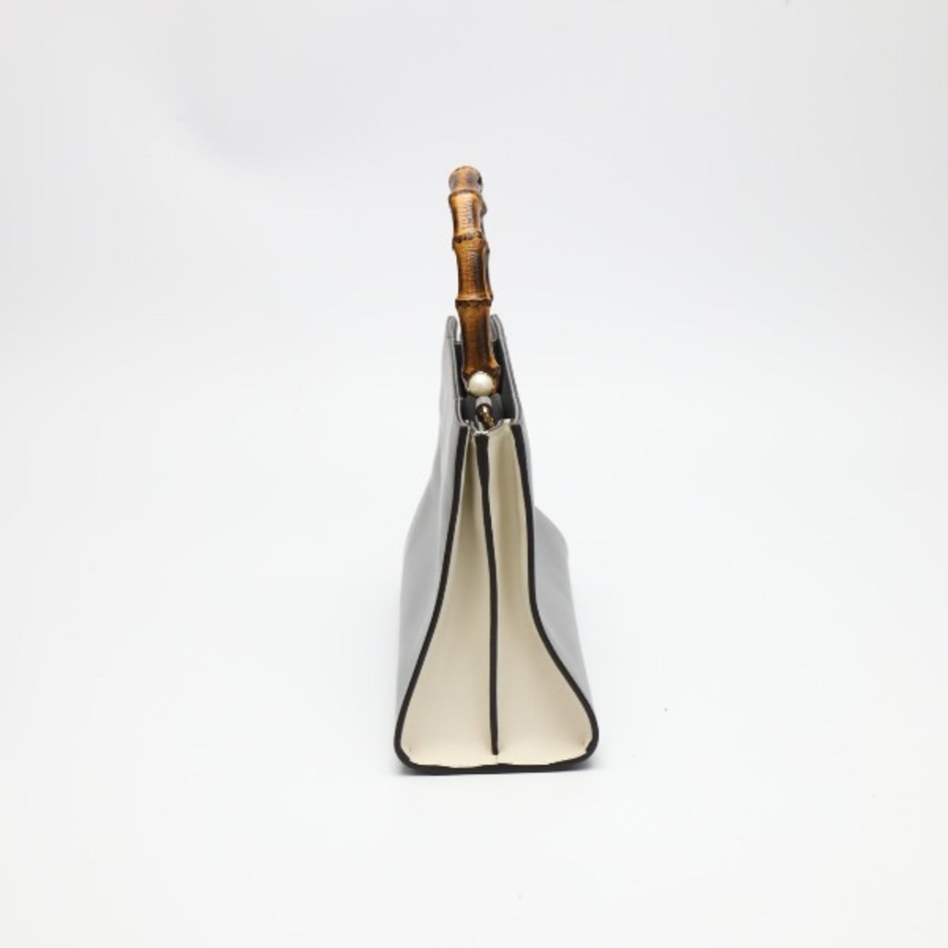 Gucci Gray Bamboo Handbag