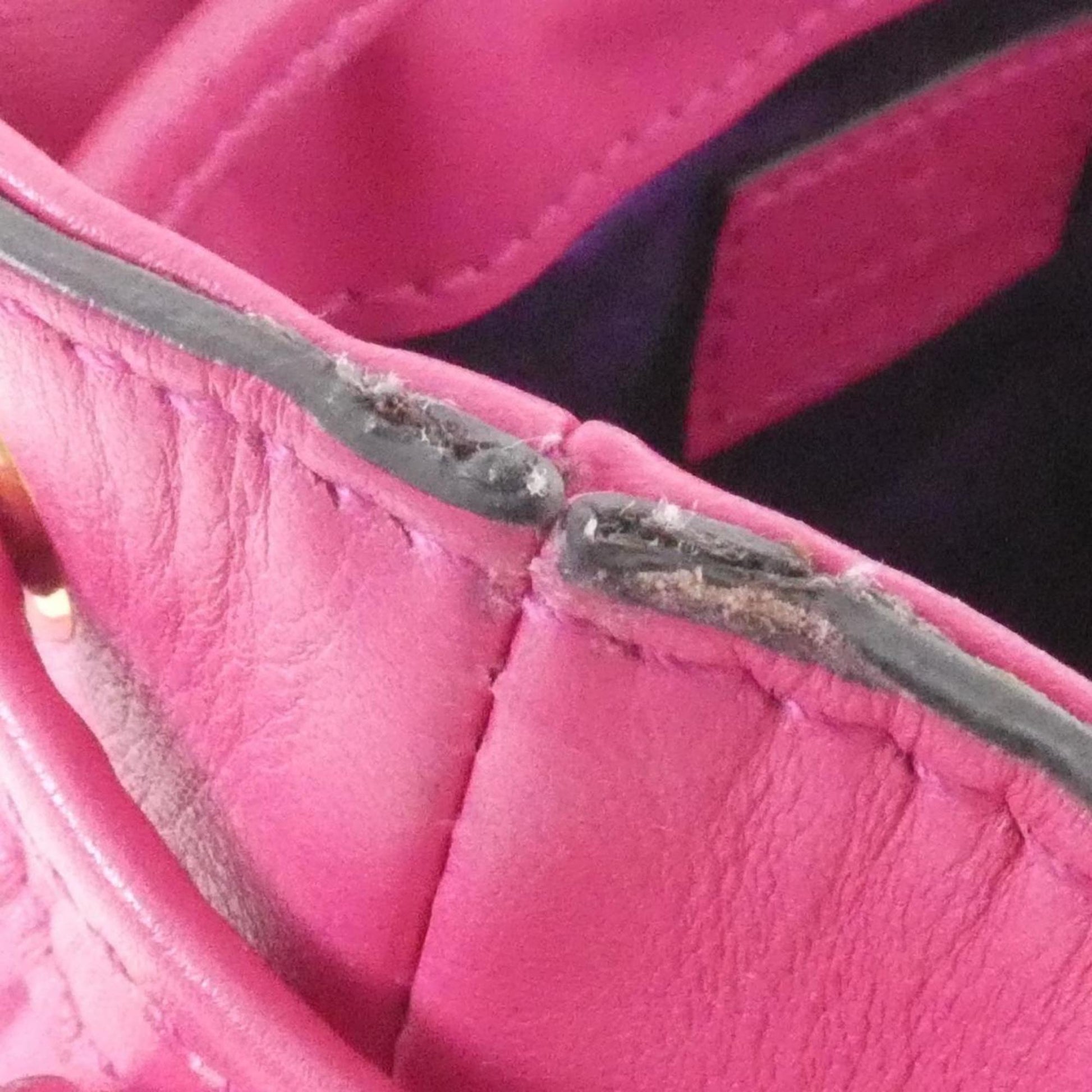 Gucci Pink Nylon Leather Shoulder Bag