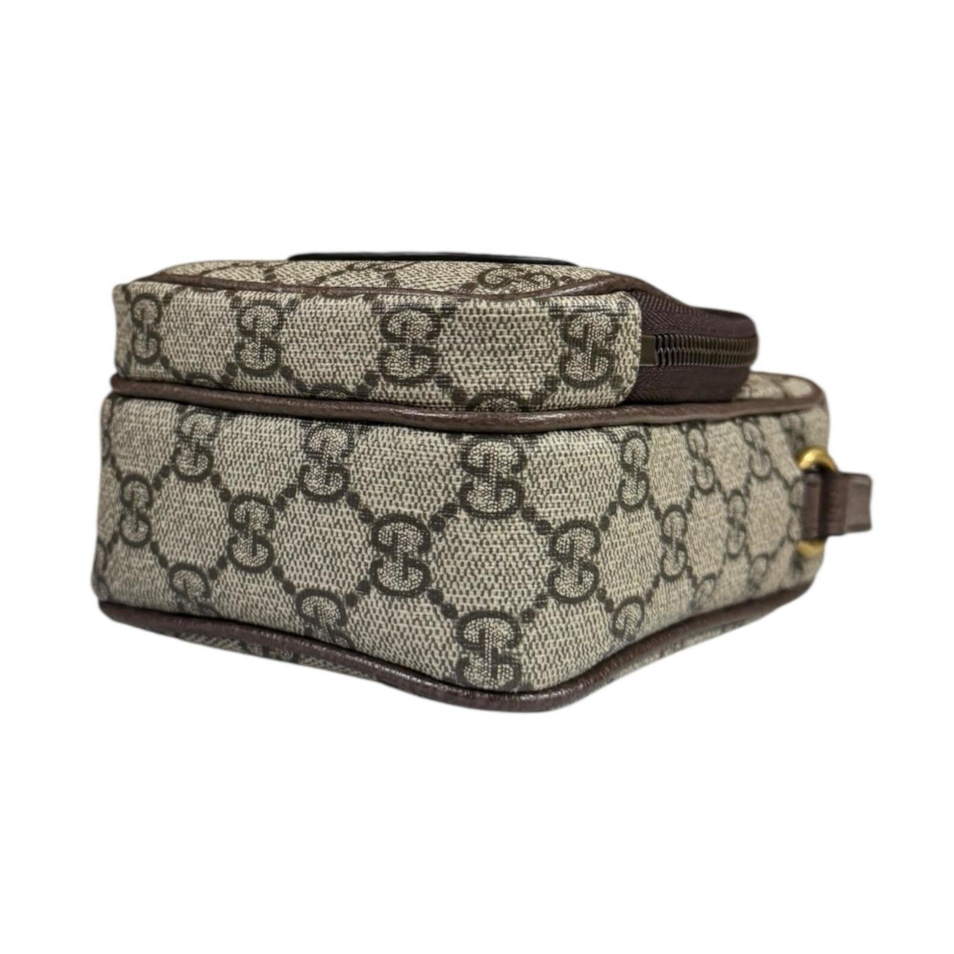 Gucci Beige Brown Yellow Gg Supreme Shoulder Bag