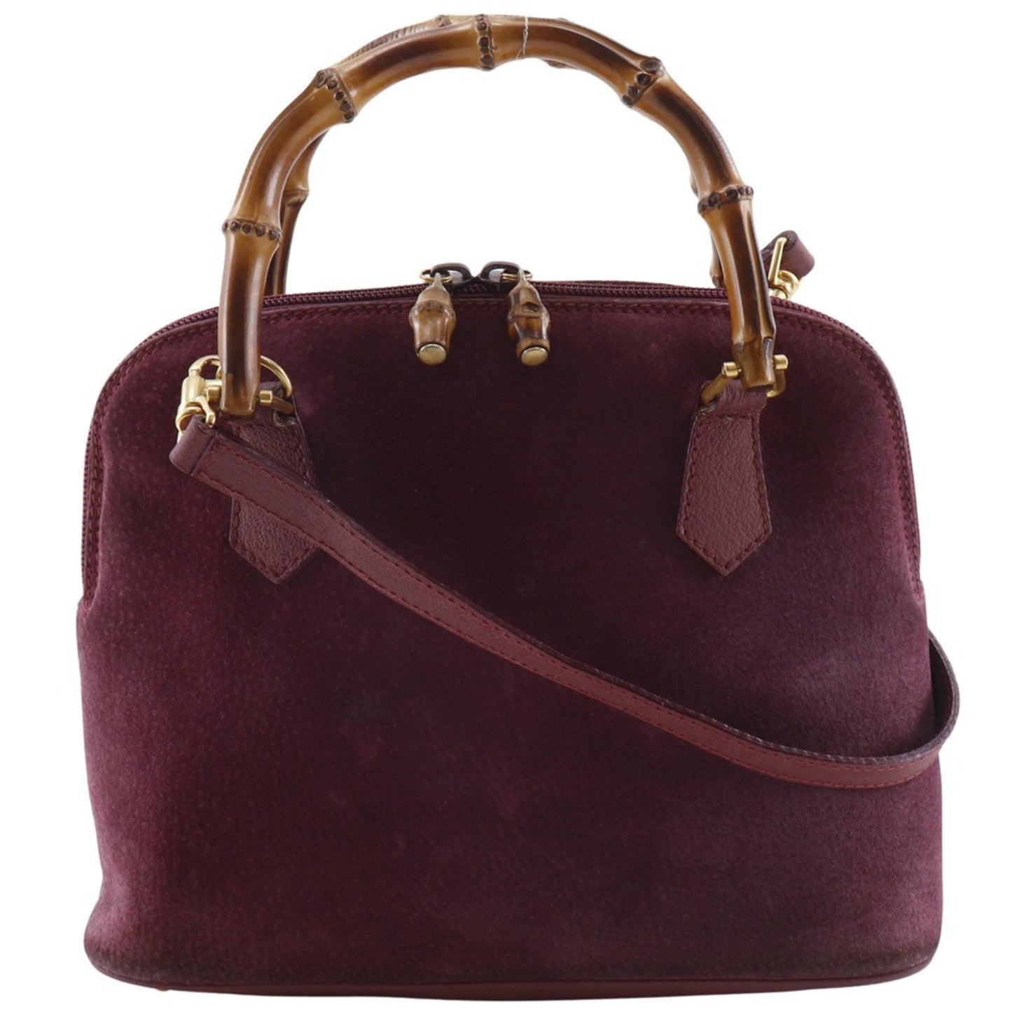 Gucci Purple Suede Handbag