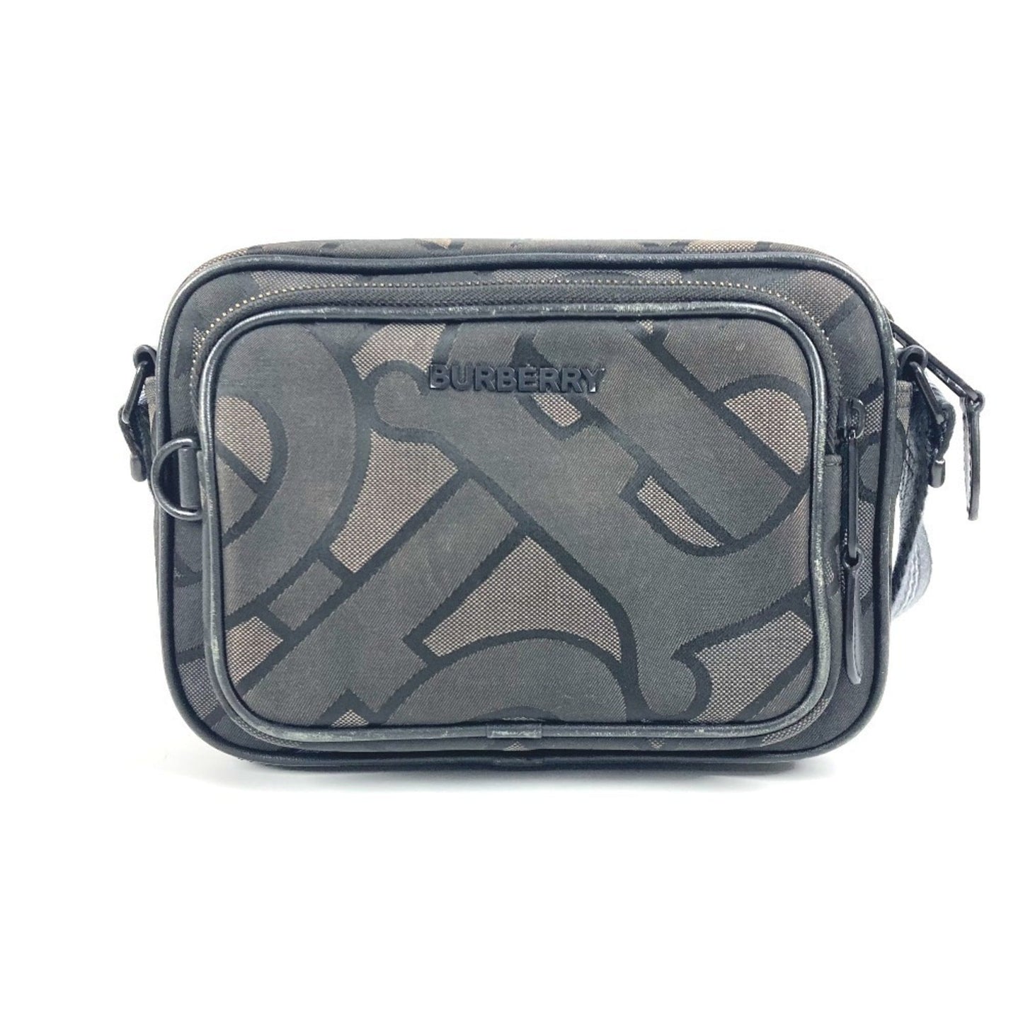 Burberry Pochette Shoulder Bag Canvas Nylon Black