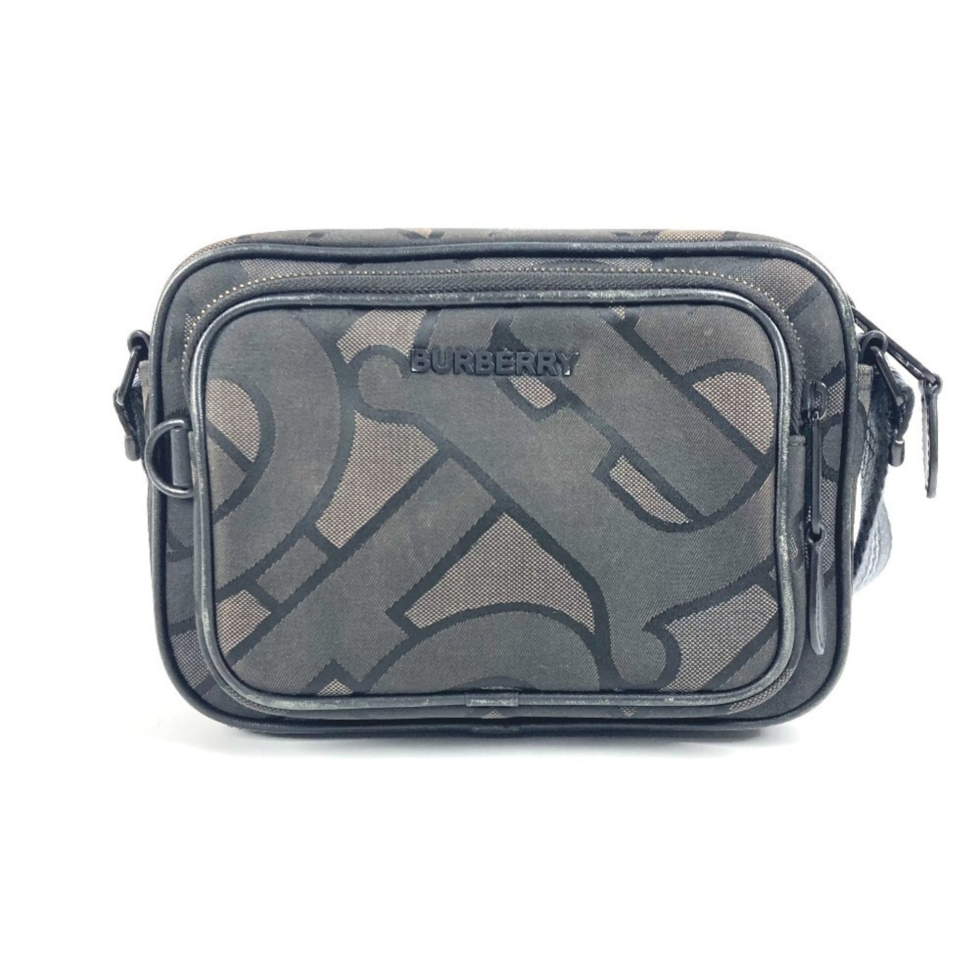 Burberry Pochette Shoulder Bag Canvas Nylon Black