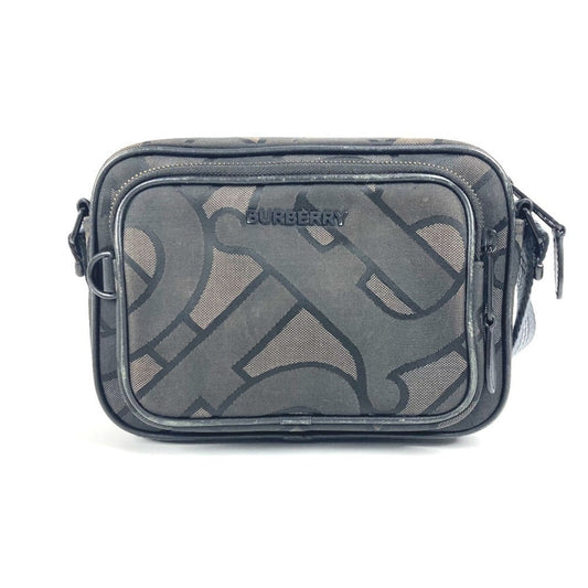 Burberry Pochette Shoulder Bag Canvas Nylon Black
