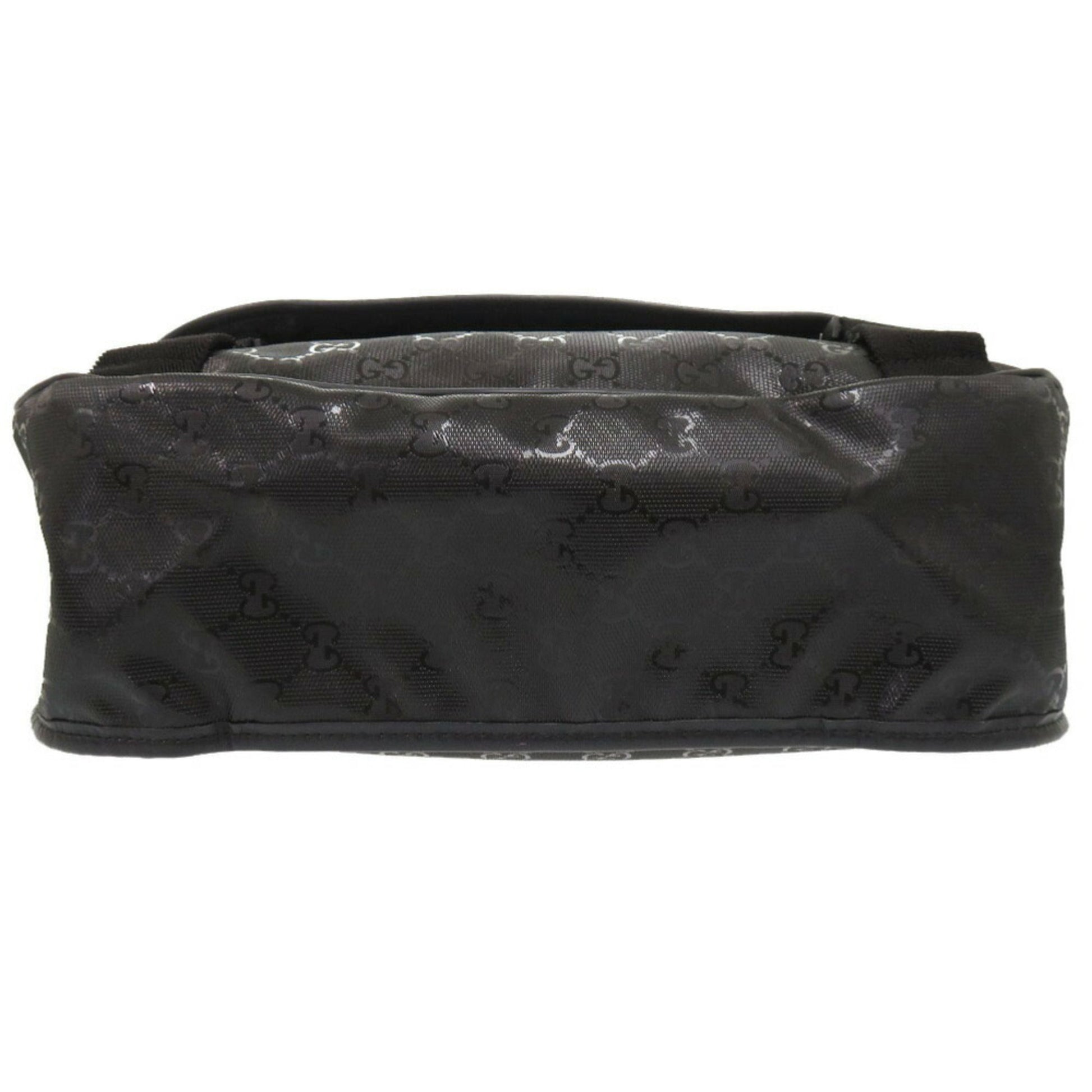 Gucci Black Coated Canvas Pvc Messenger Bag Shoulder Bag
