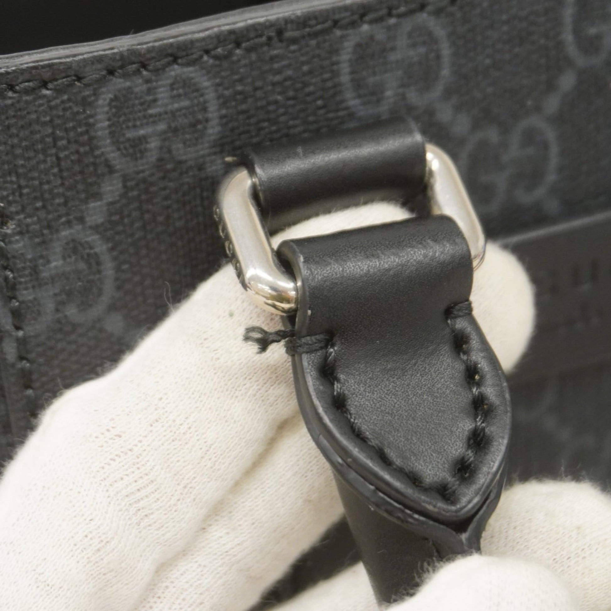 Gucci Black Gray Pvc Handbag
