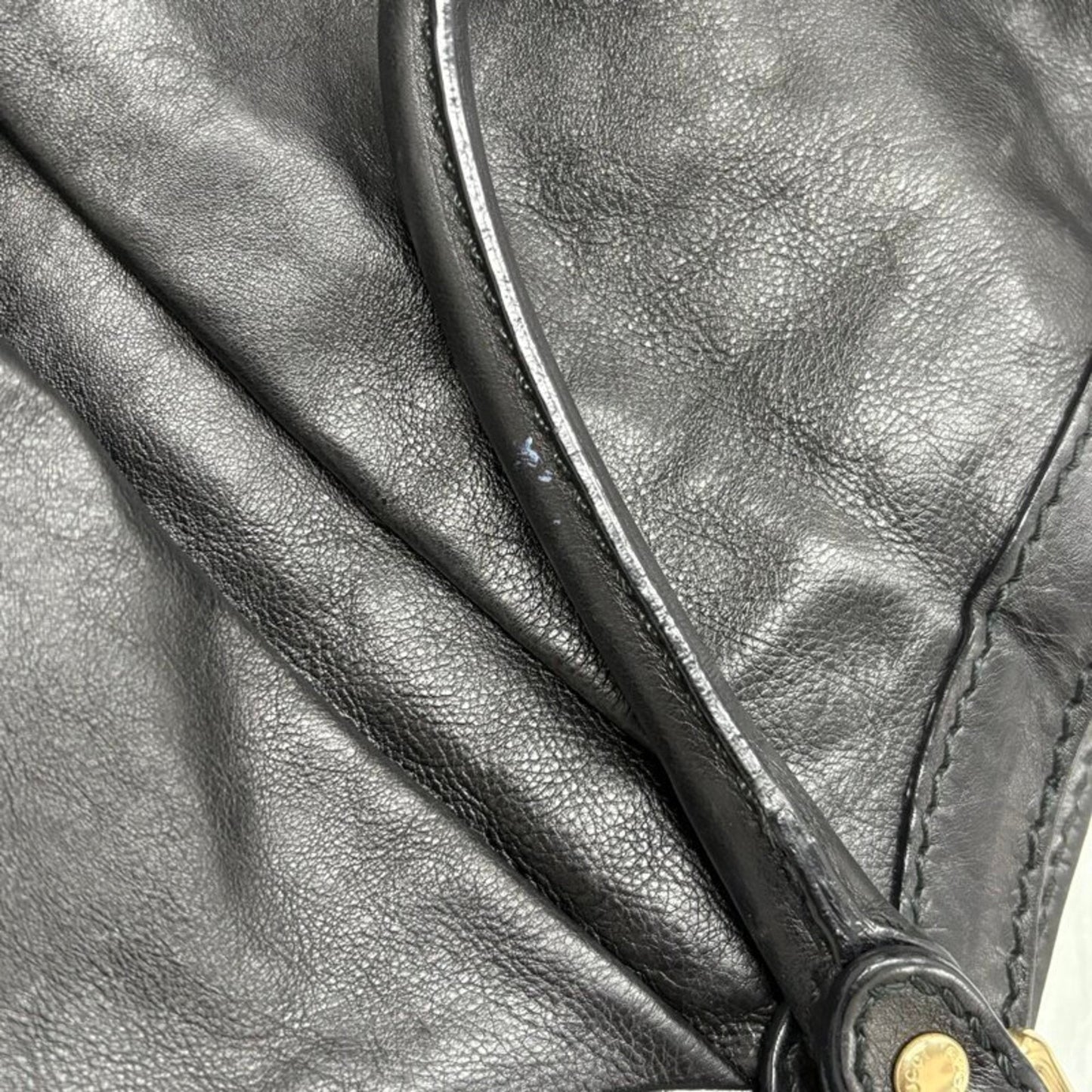 Gucci Sukey Black Leather Handbag Shoulder Bag Tote Bag