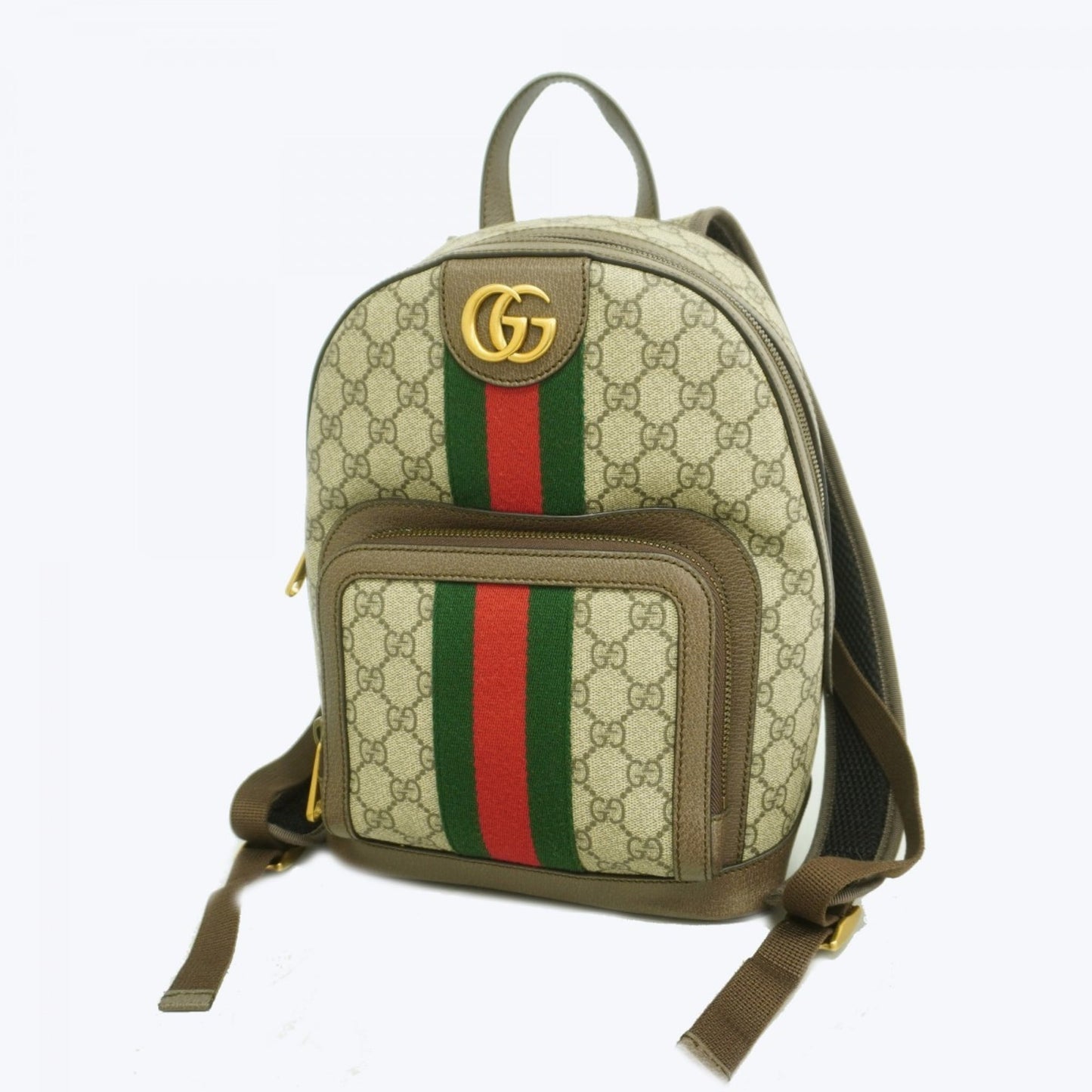 Gucci Brown Pvc Leather Backpack