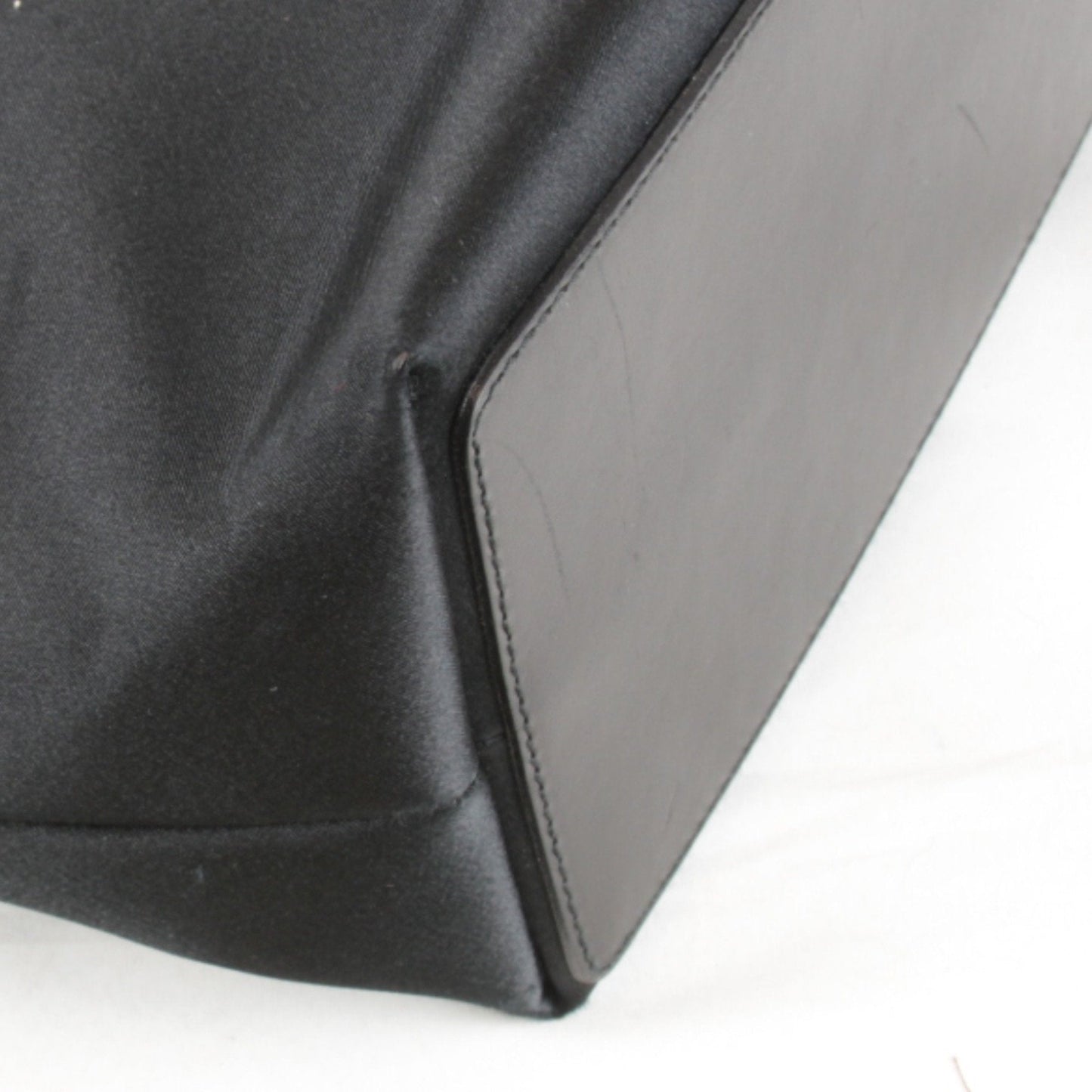 Gucci Black Satin Tote Bag
