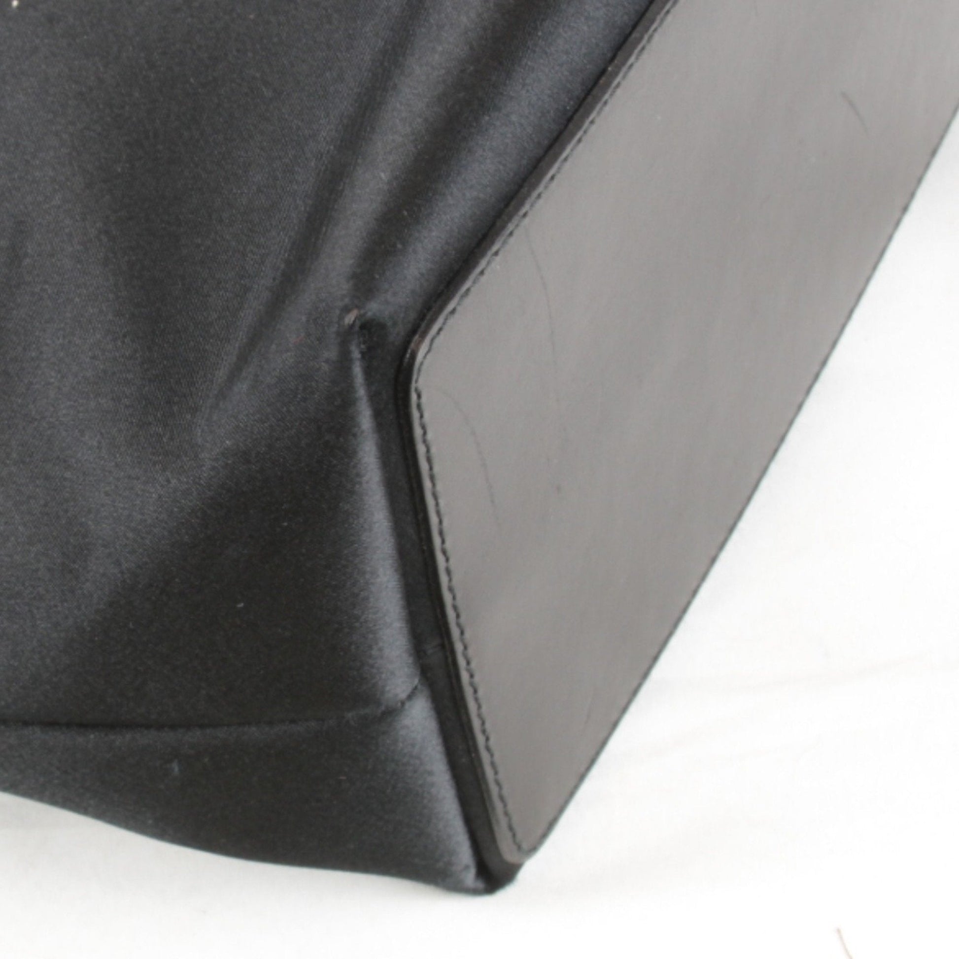 Gucci Black Satin Tote Bag