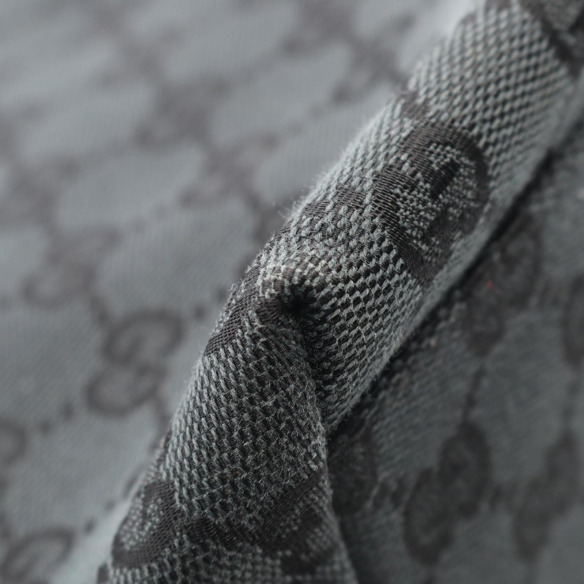 Gucci Gray Canvas Leather Shoulder Bag
