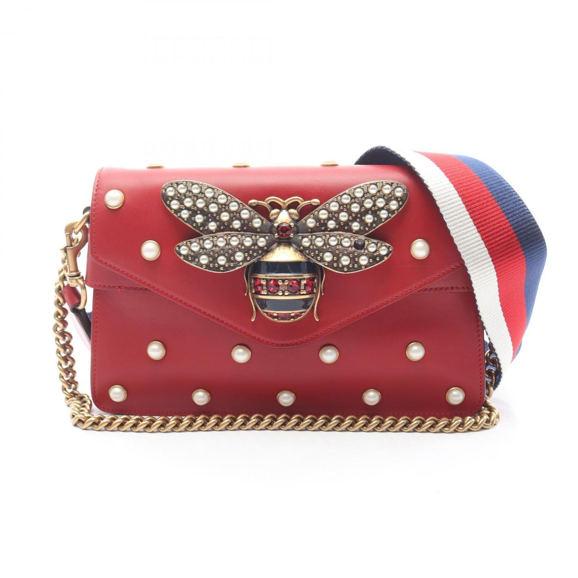 Gucci Red Color Leather Shoulder Bag