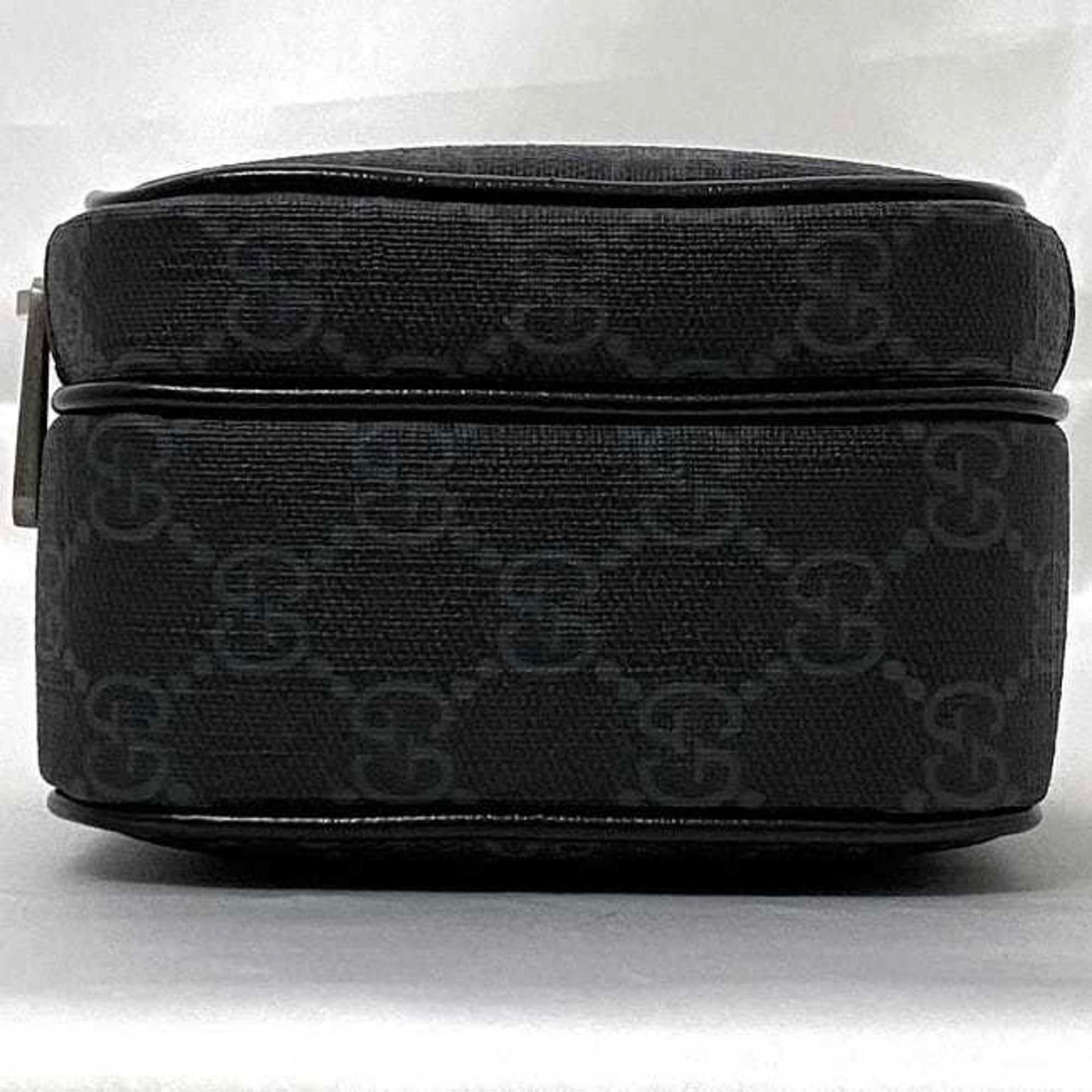 Gucci Black Pvc Leather Pochette Shoulder Bag