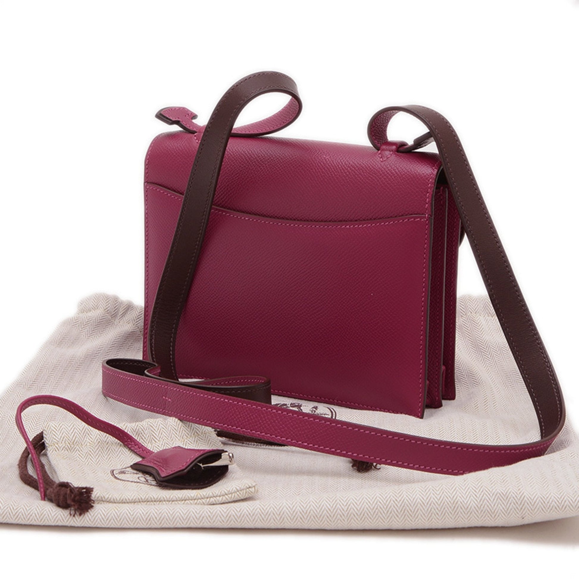 Hermes Tosca Epsom Shoulder Bag Leather Purple