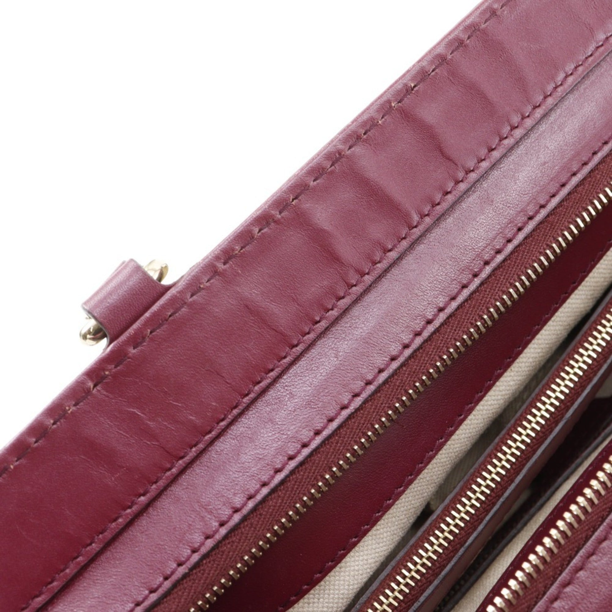 Gucci Red Color Gg Canvas Tote Bag