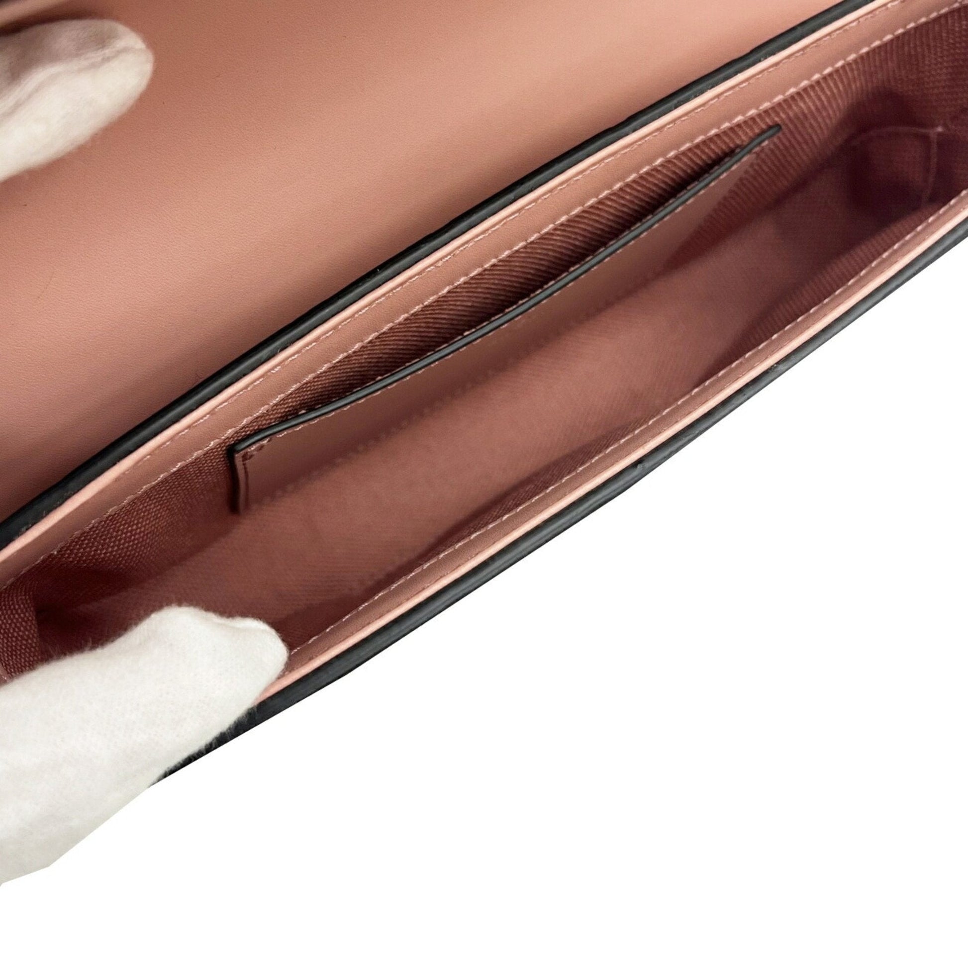 Gucci Pink Gg Leather Shoulder Bag