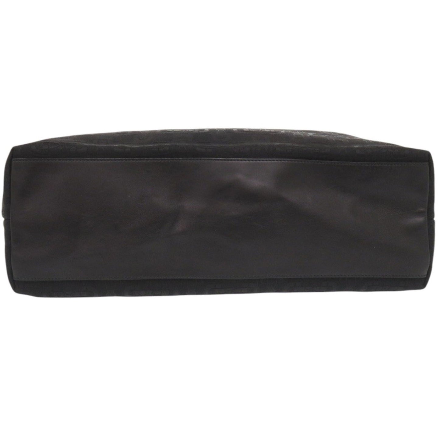 Gucci Black Canvas Leather Tote Bag