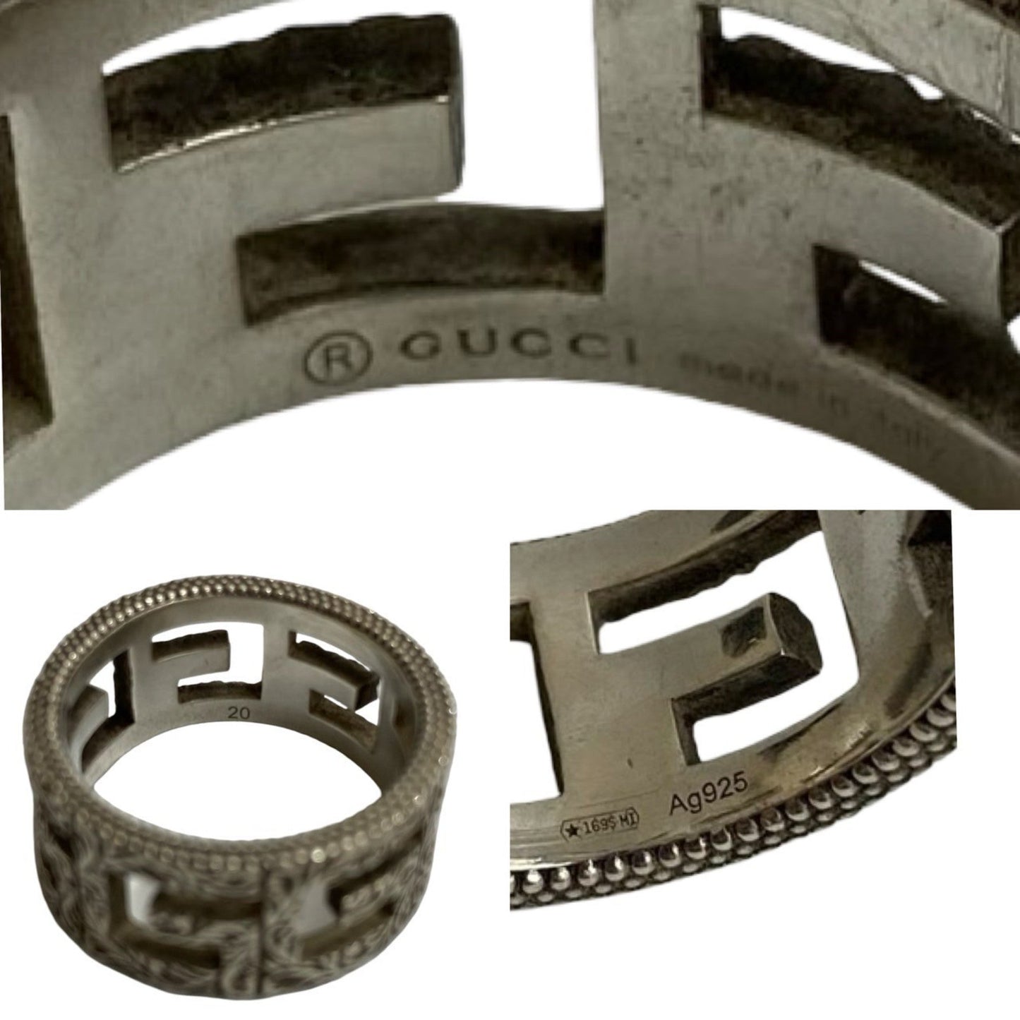 Gucci Silver Silver 925 Band Ring