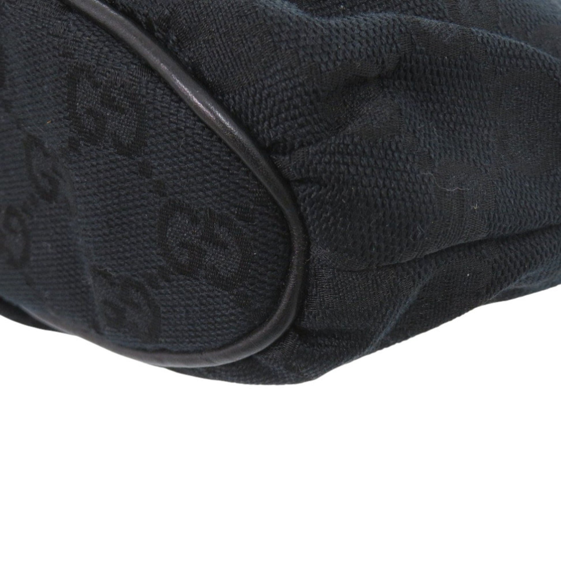 Gucci Black Gg Canvas Handbag