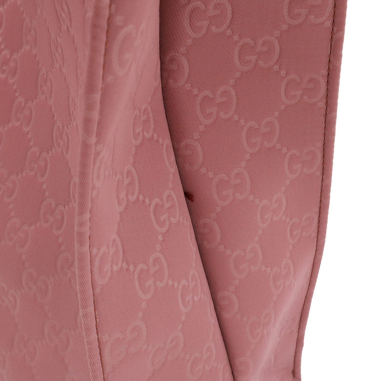 Gucci Dark Brown Pink Nylon Leather Handbag Shoulder Bag Tote Bag