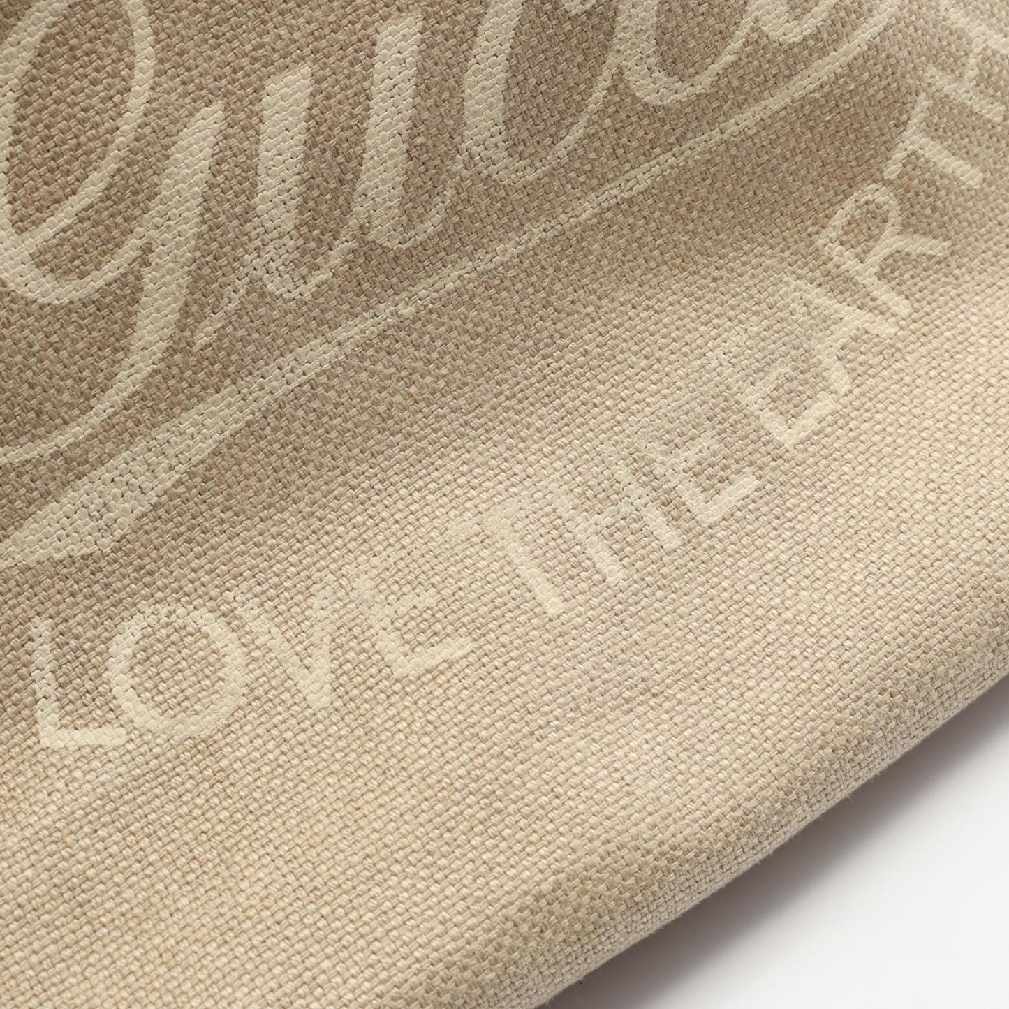 Gucci Beige Canvas Leather Tote Bag