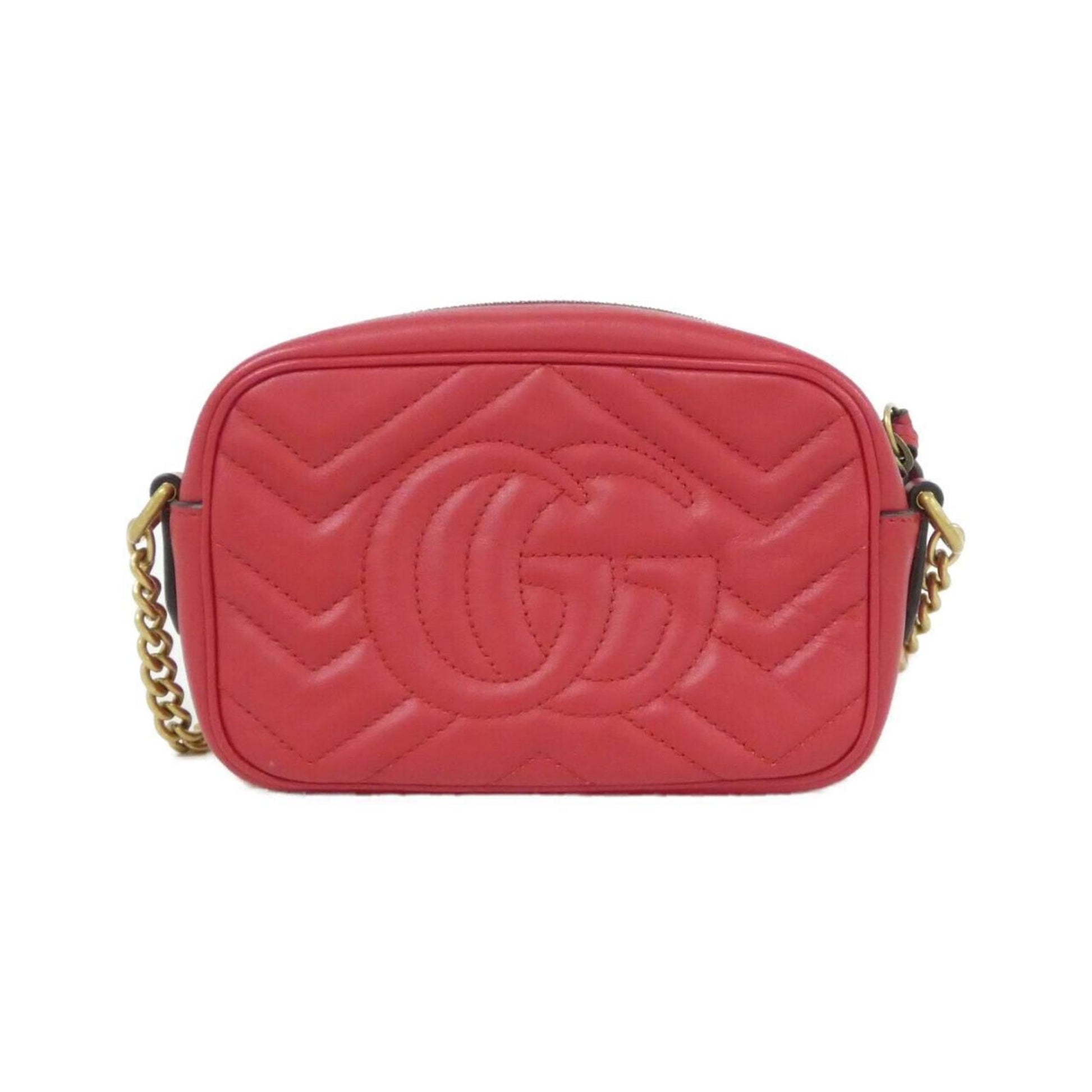 Gucci Red Color Leather Shoulder Bag