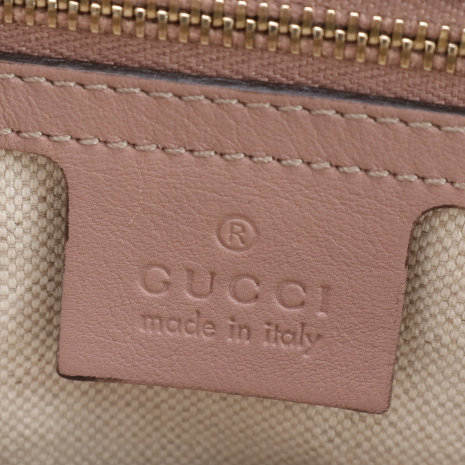 Gucci Pink Leather Tote Bag