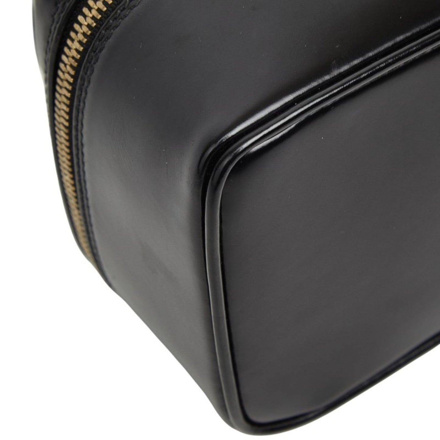 Gucci Black Leather Handbag Vanity Bag