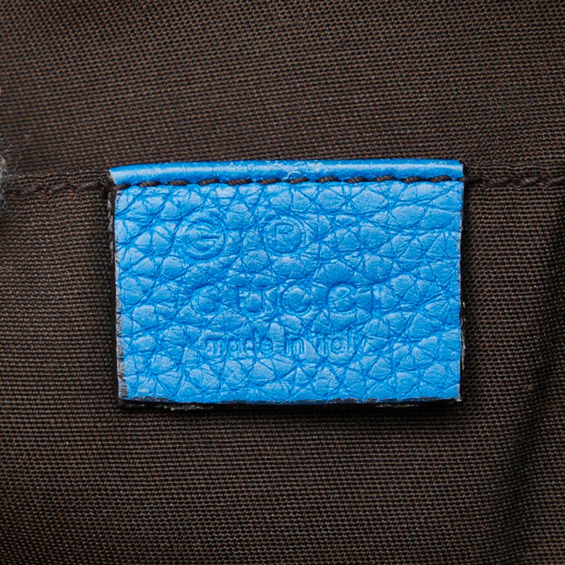 Gucci Blue Leather Handbag Shoulder Bag