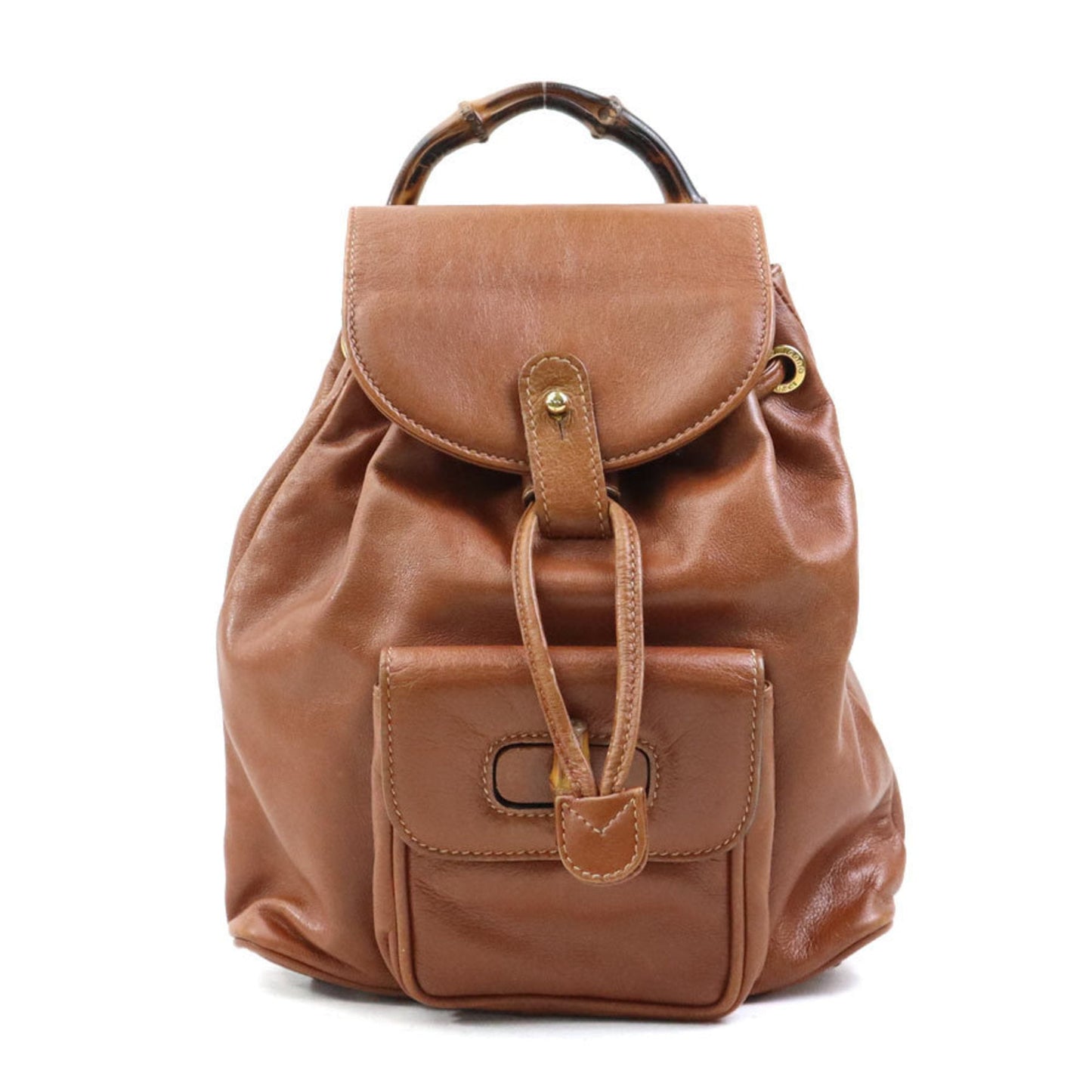 Gucci Brown Leather Backpack