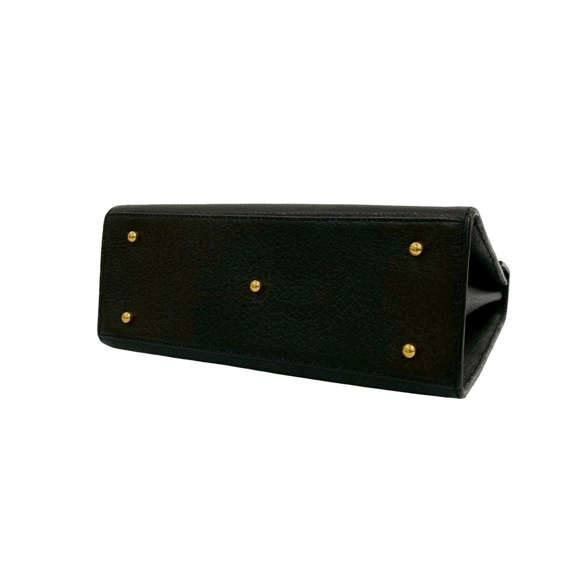 Gucci Black Leather Handbag Shoulder Bag