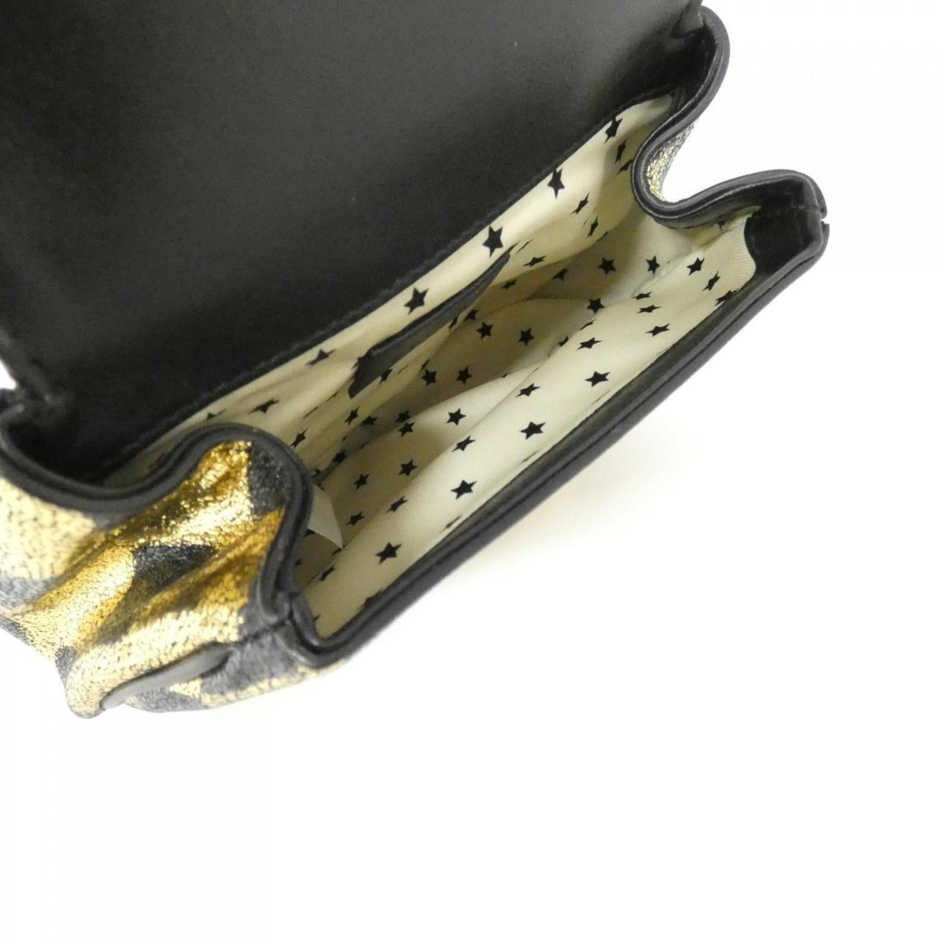 Gucci Black Gold Leather Fanny Pack