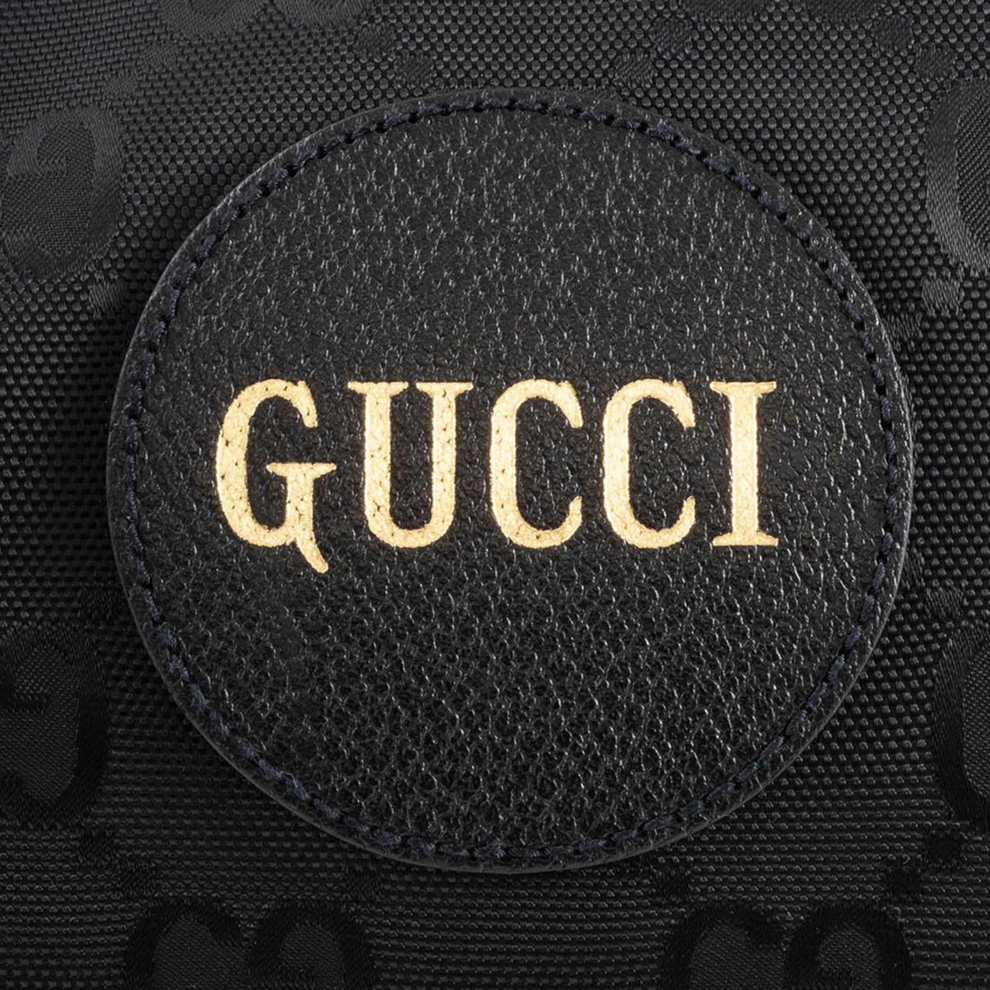 Gucci Black Nylon Leather Tote Bag