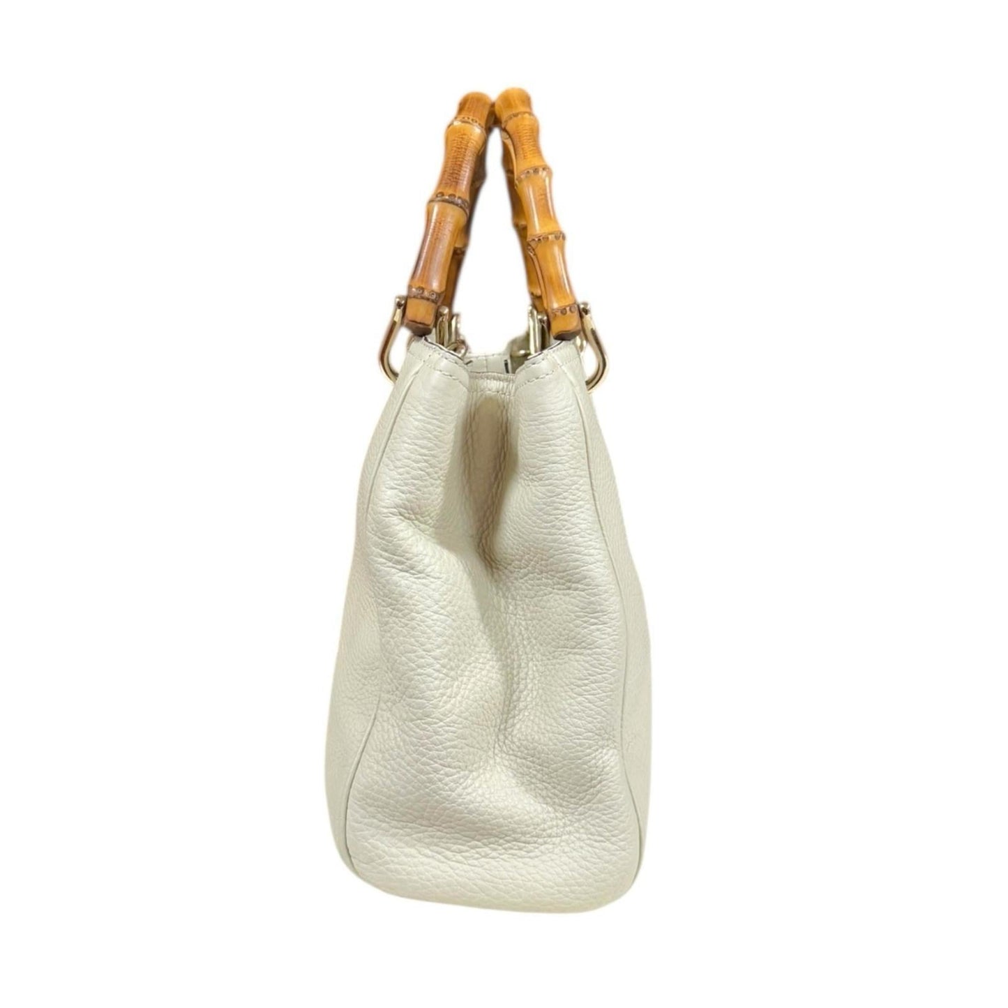Gucci Ivory White Bamboo Shoulder Bag