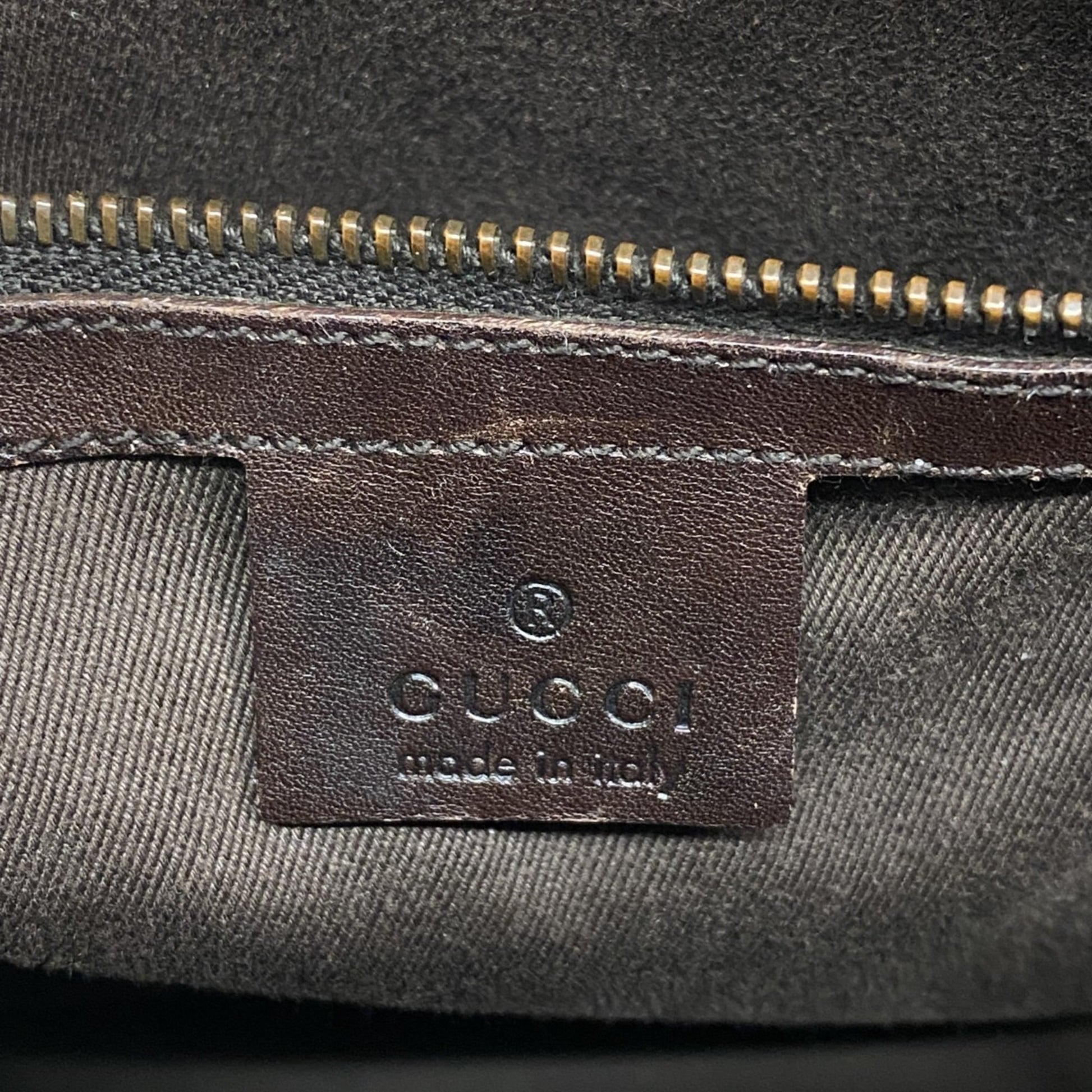 Gucci Beige Brown Canvas Handbag