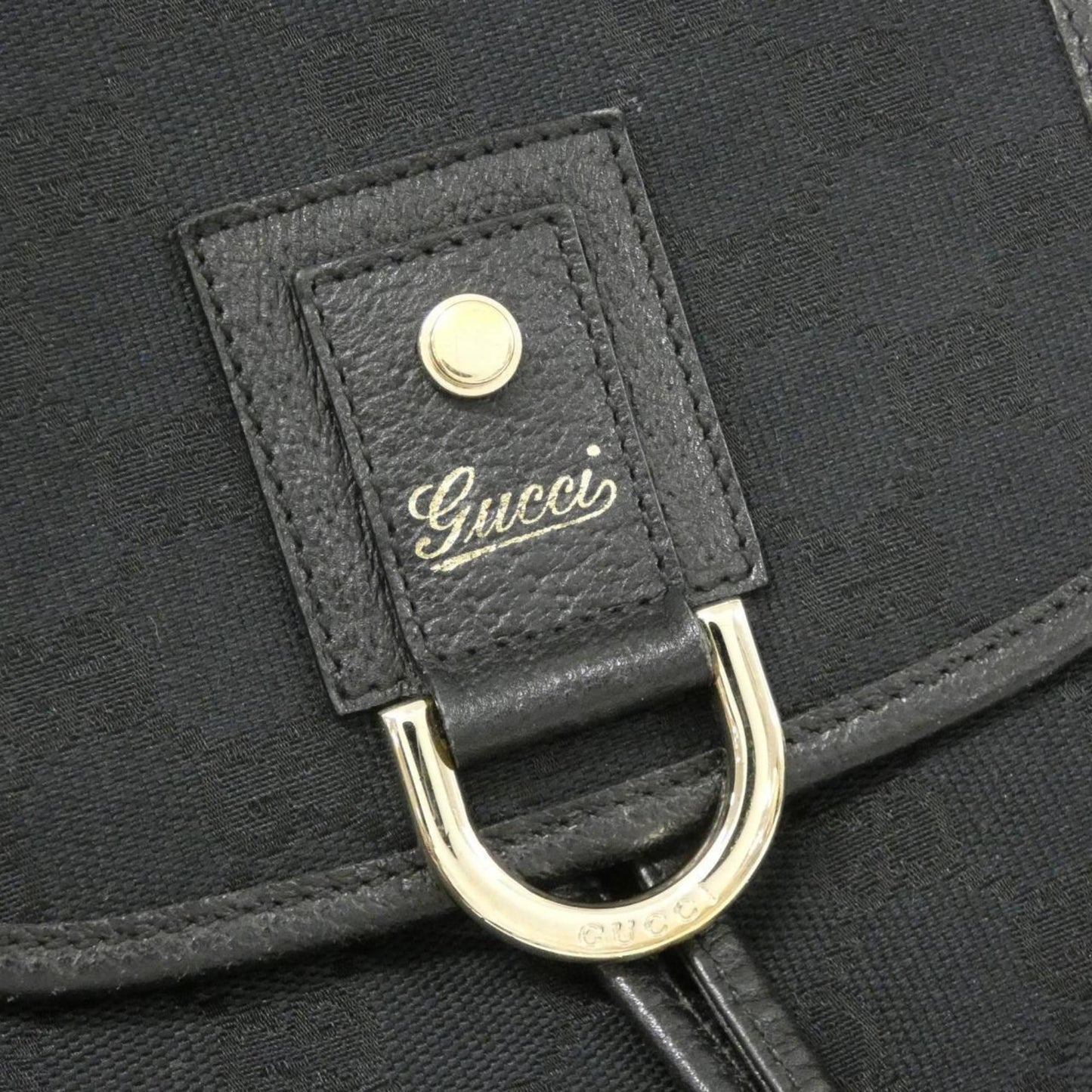 Gucci Black Gg Canvas Backpack