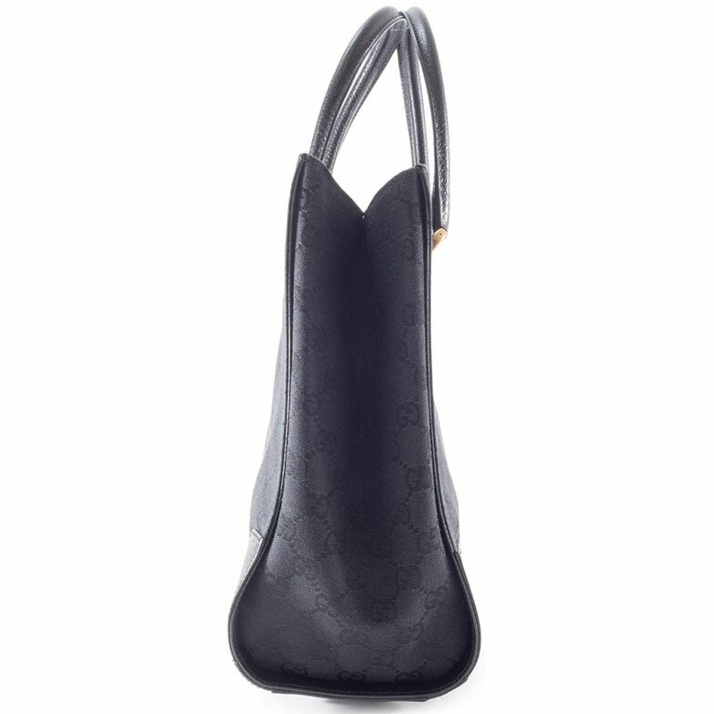 Gucci Gg Canvas Black Gg Canvas Leather Tote Bag