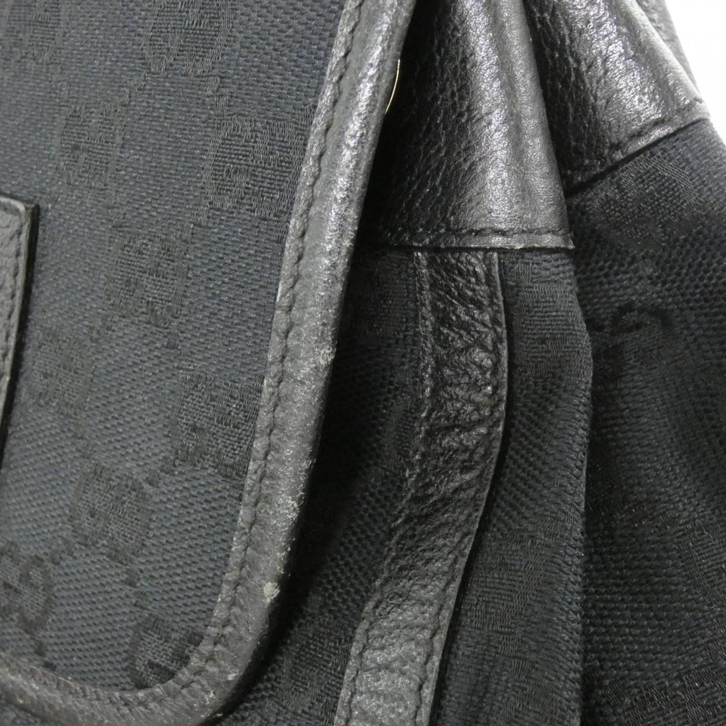 Gucci Black Gg Canvas Backpack